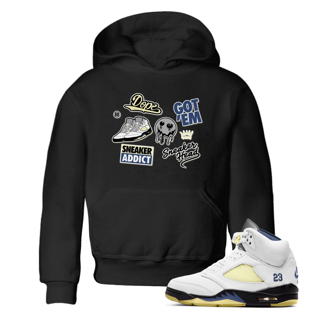 snkmatch Sticker snkmatch Tee Kids - Air Jordan 5 A Ma Maniere x Photon Dust
