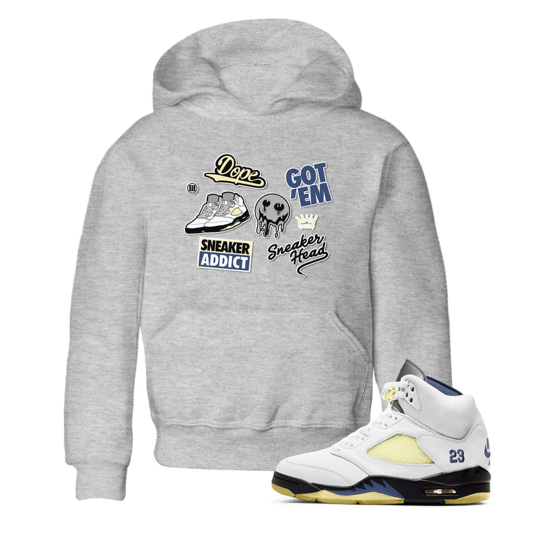 snkmatch Sticker snkmatch Tee Kids - Air Jordan 5 A Ma Maniere x Photon Dust