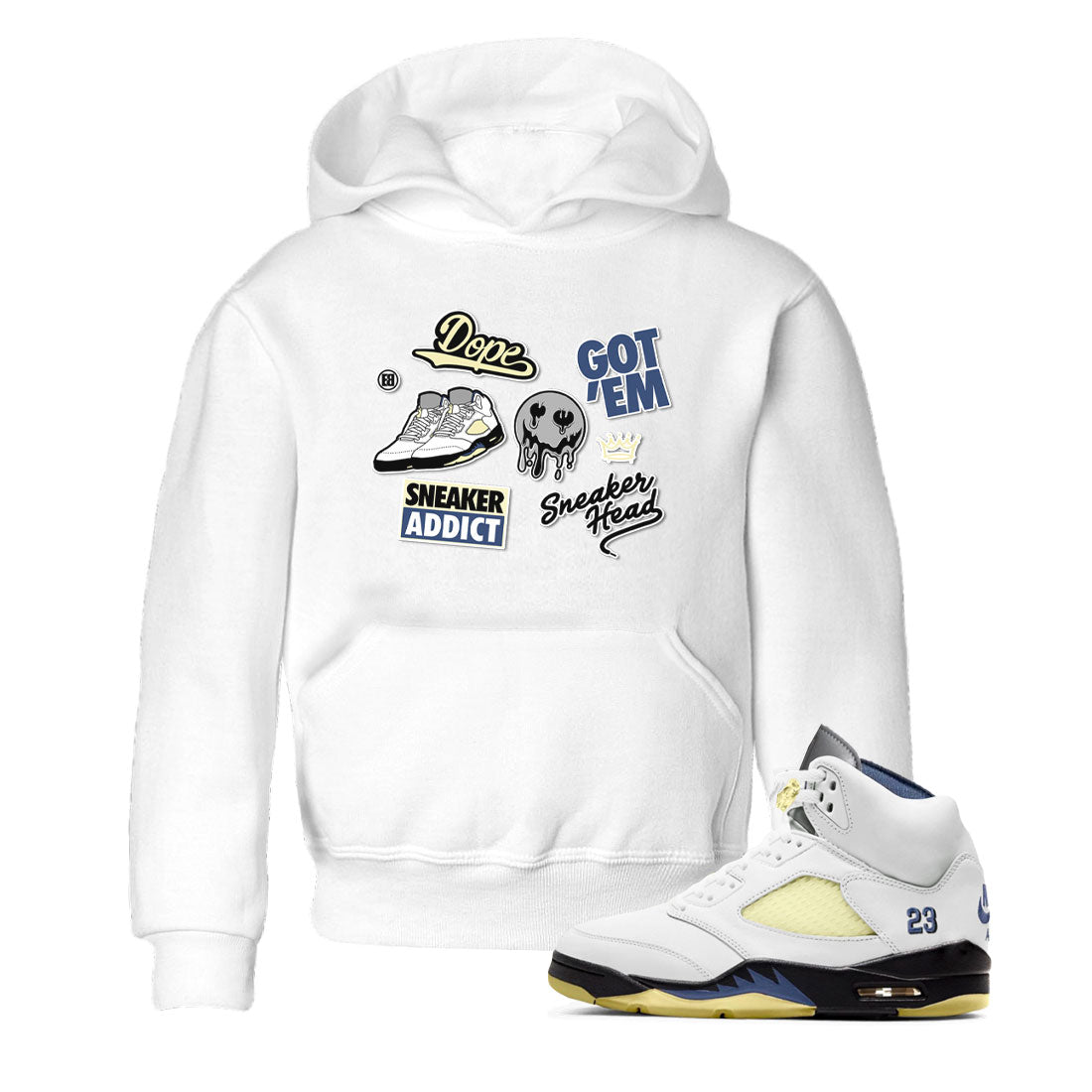 snkmatch Sticker snkmatch Tee Kids - Air Jordan 5 A Ma Maniere x Photon Dust