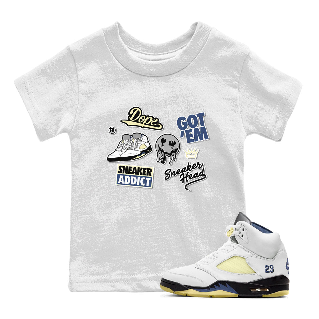 snkmatch Sticker snkmatch Tee Kids - Air Jordan 5 A Ma Maniere x Photon Dust