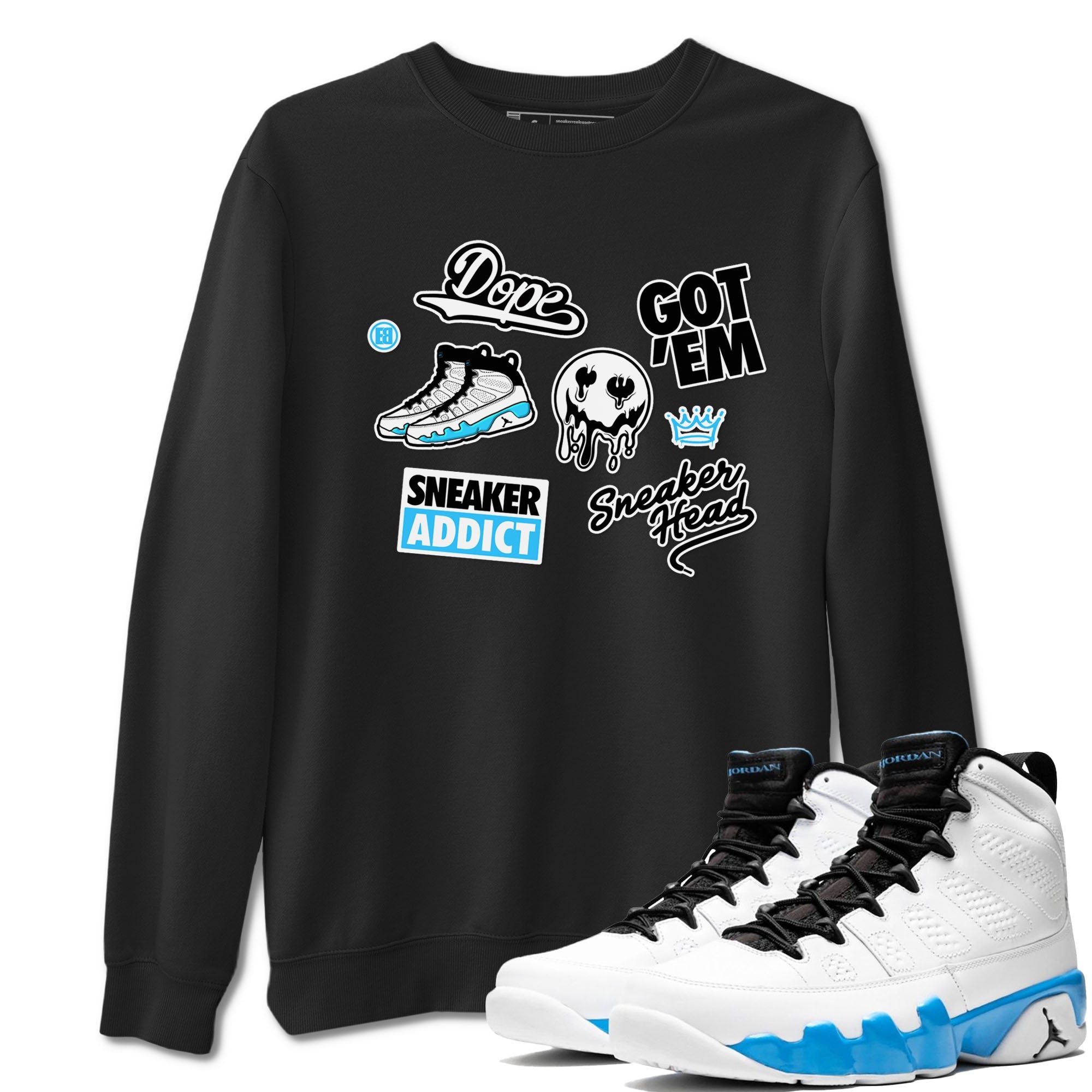 snkmatch Sticker snkmatch Tees - Air Jordan 9 Powder Blue