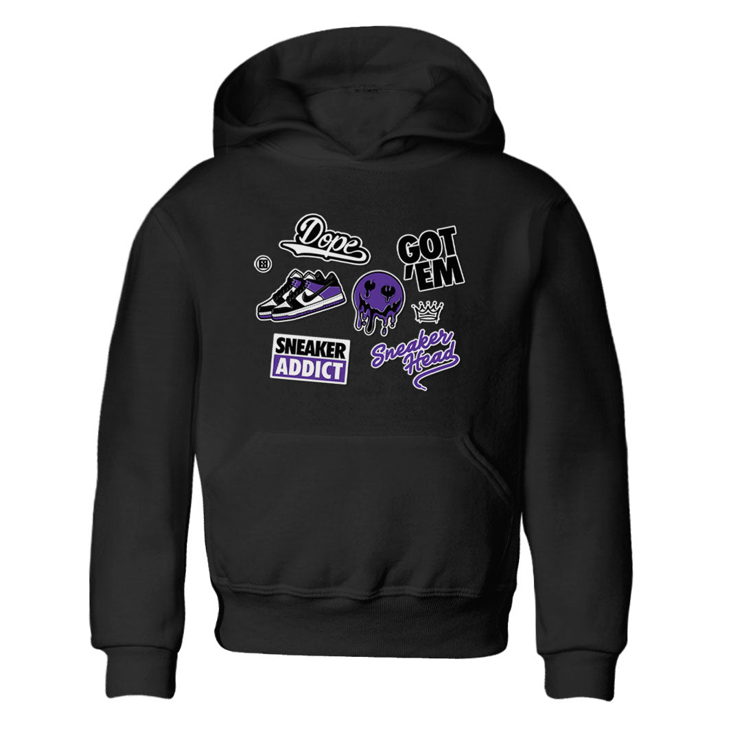 snkmatch Sticker snkmatch Tees Kids - Dunk Low Court Purple
