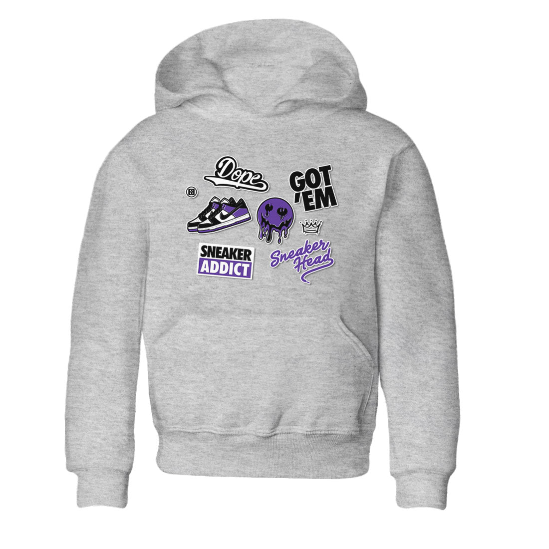 snkmatch Sticker snkmatch Tees Kids - Dunk Low Court Purple
