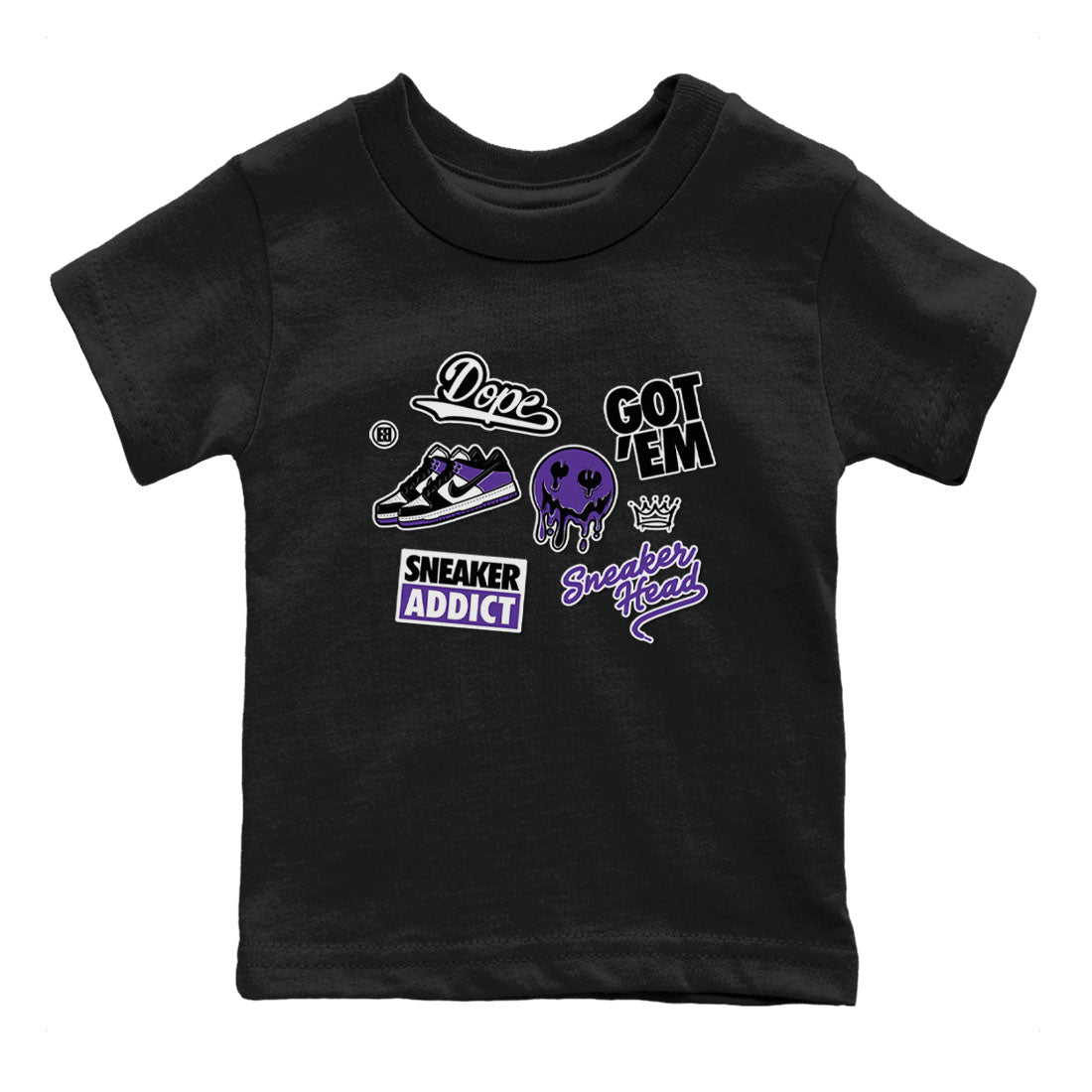 snkmatch Sticker snkmatch Tees Kids - Dunk Low Court Purple