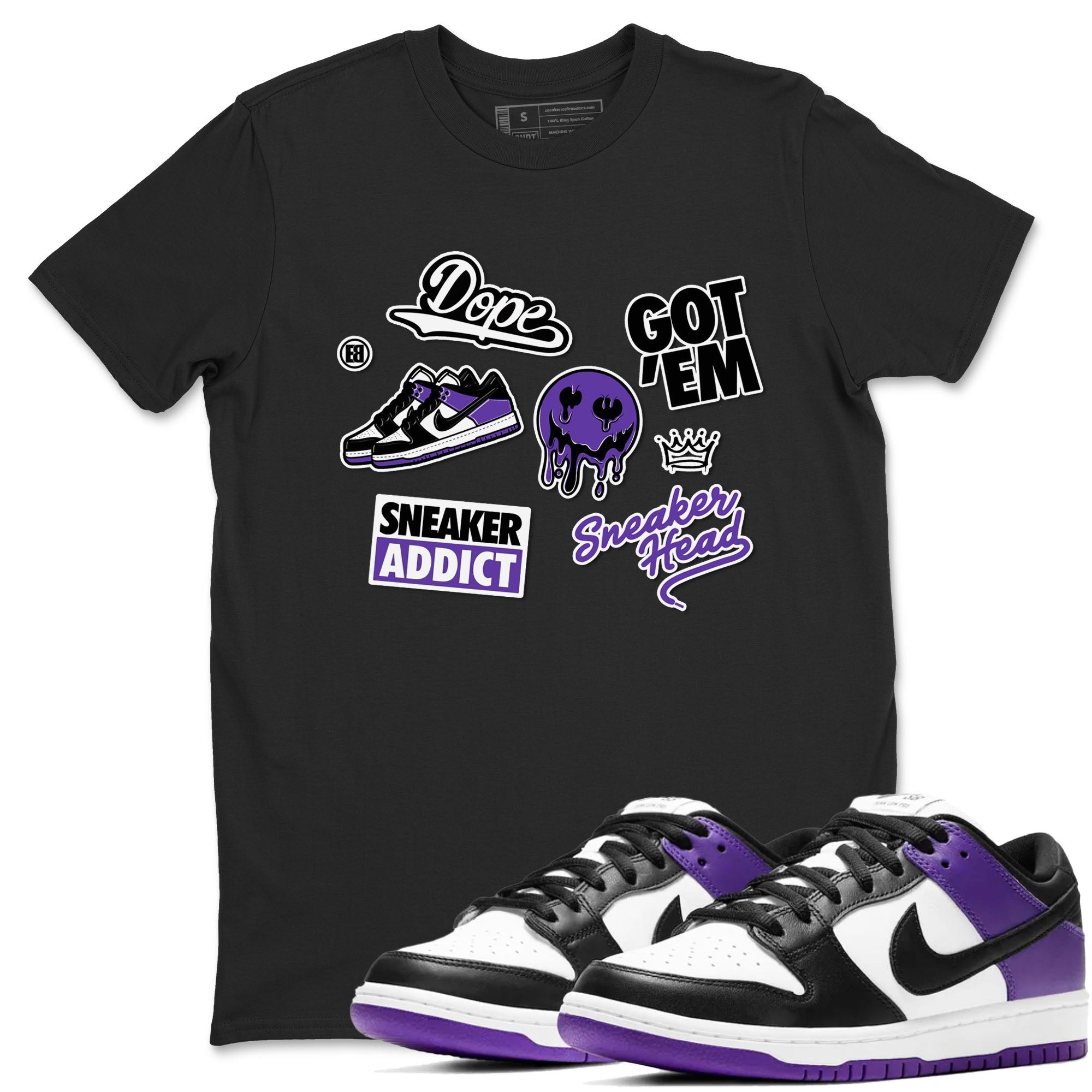 snkmatch Sticker snkmatch Tees - Dunk Low Court Purple