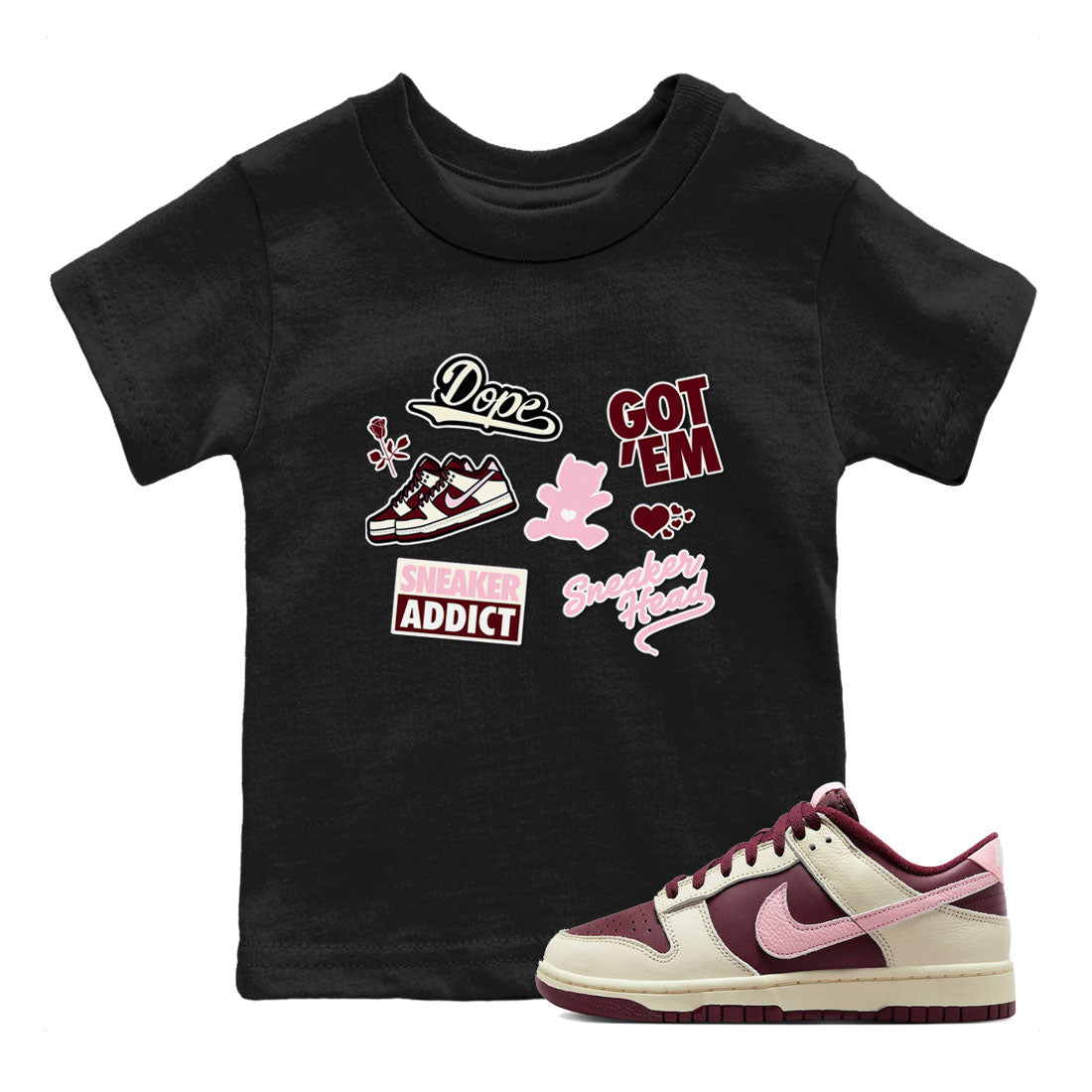 snkmatch Sticker snkmatch Tees Kids - Dunk Valentines Day