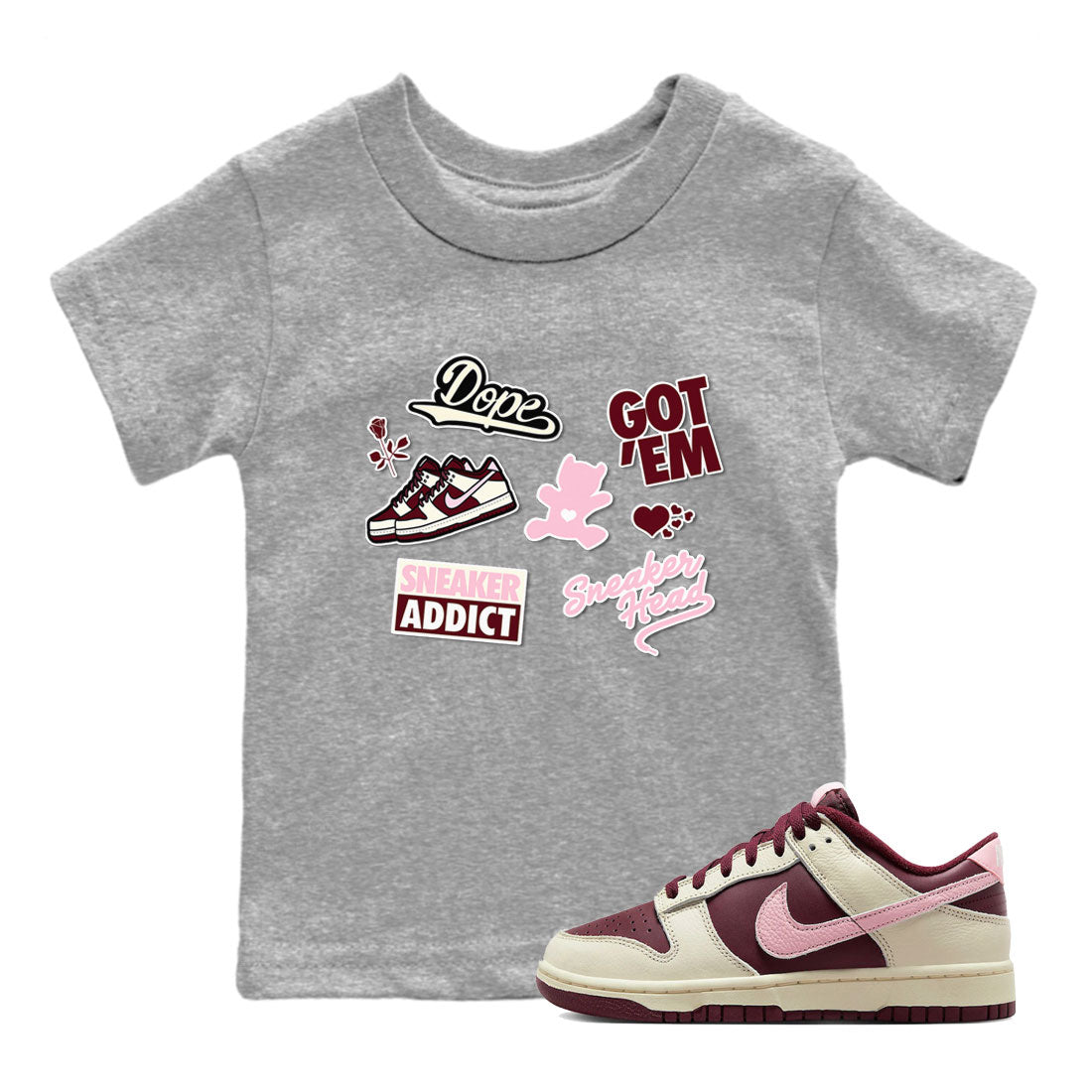 snkmatch Sticker snkmatch Tees Kids - Dunk Valentines Day