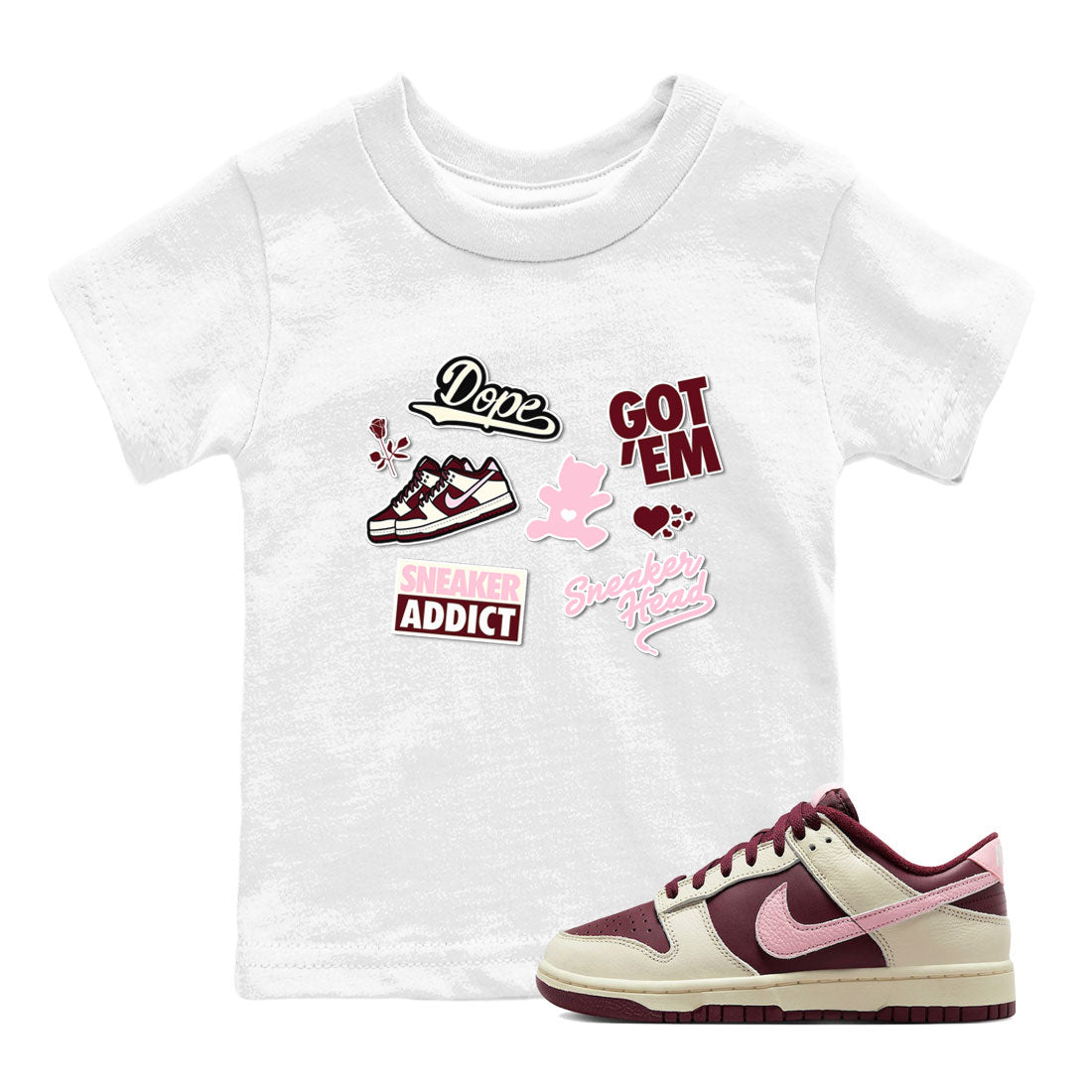 snkmatch Sticker snkmatch Tees Kids - Dunk Valentines Day