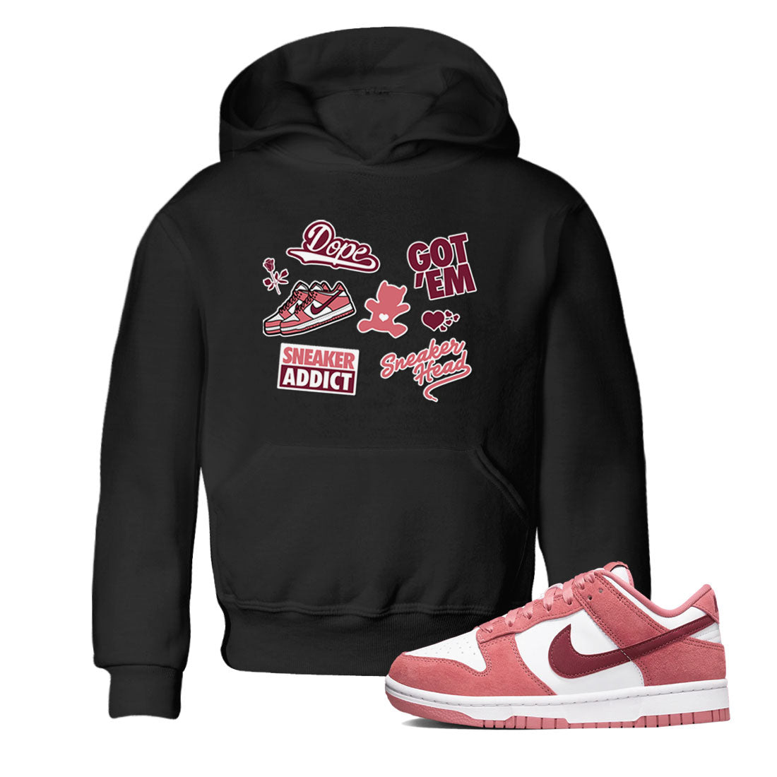 snkmatch Sticker snkmatch Tees Kids - Dunk Valentines Day 2024