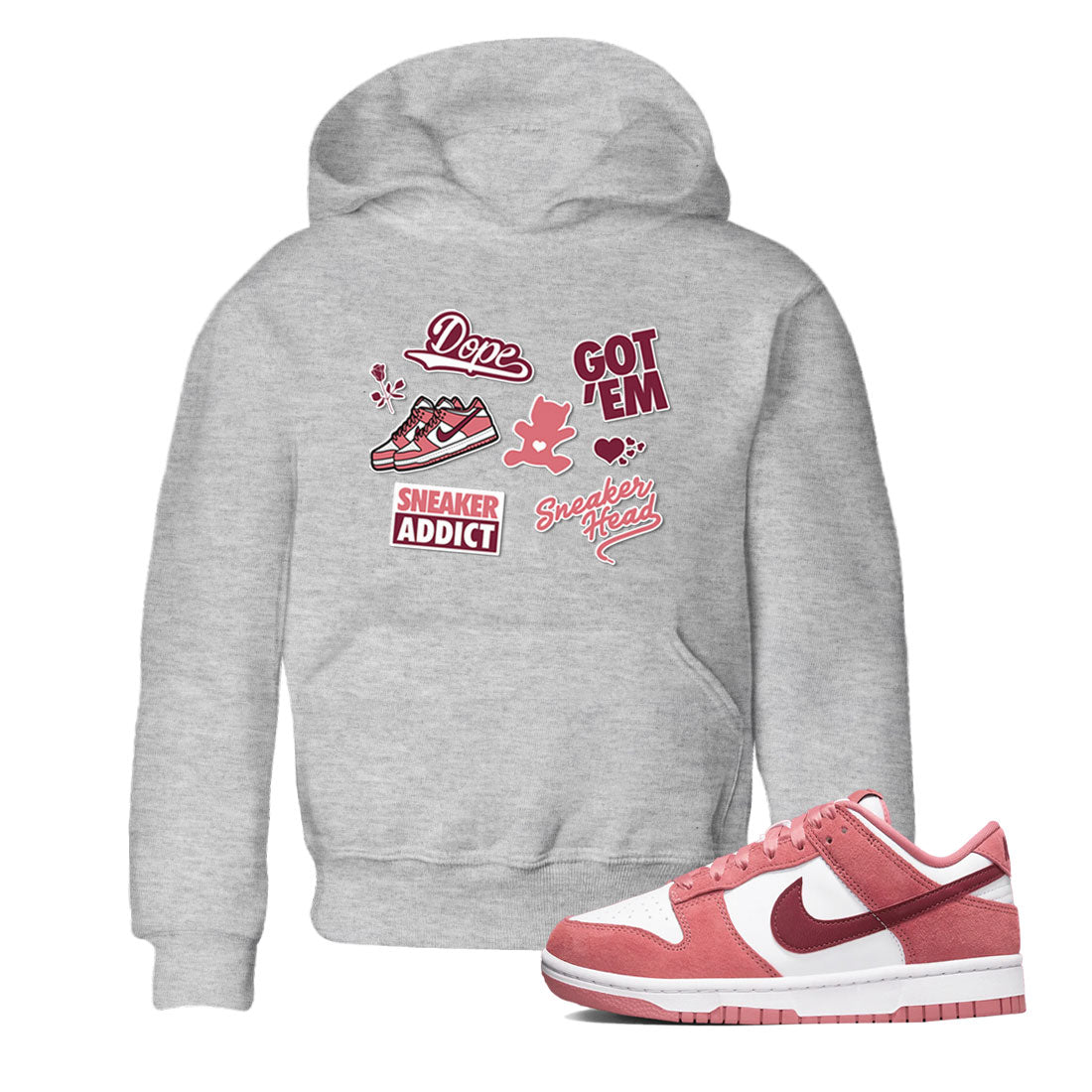snkmatch Sticker snkmatch Tees Kids - Dunk Valentines Day 2024