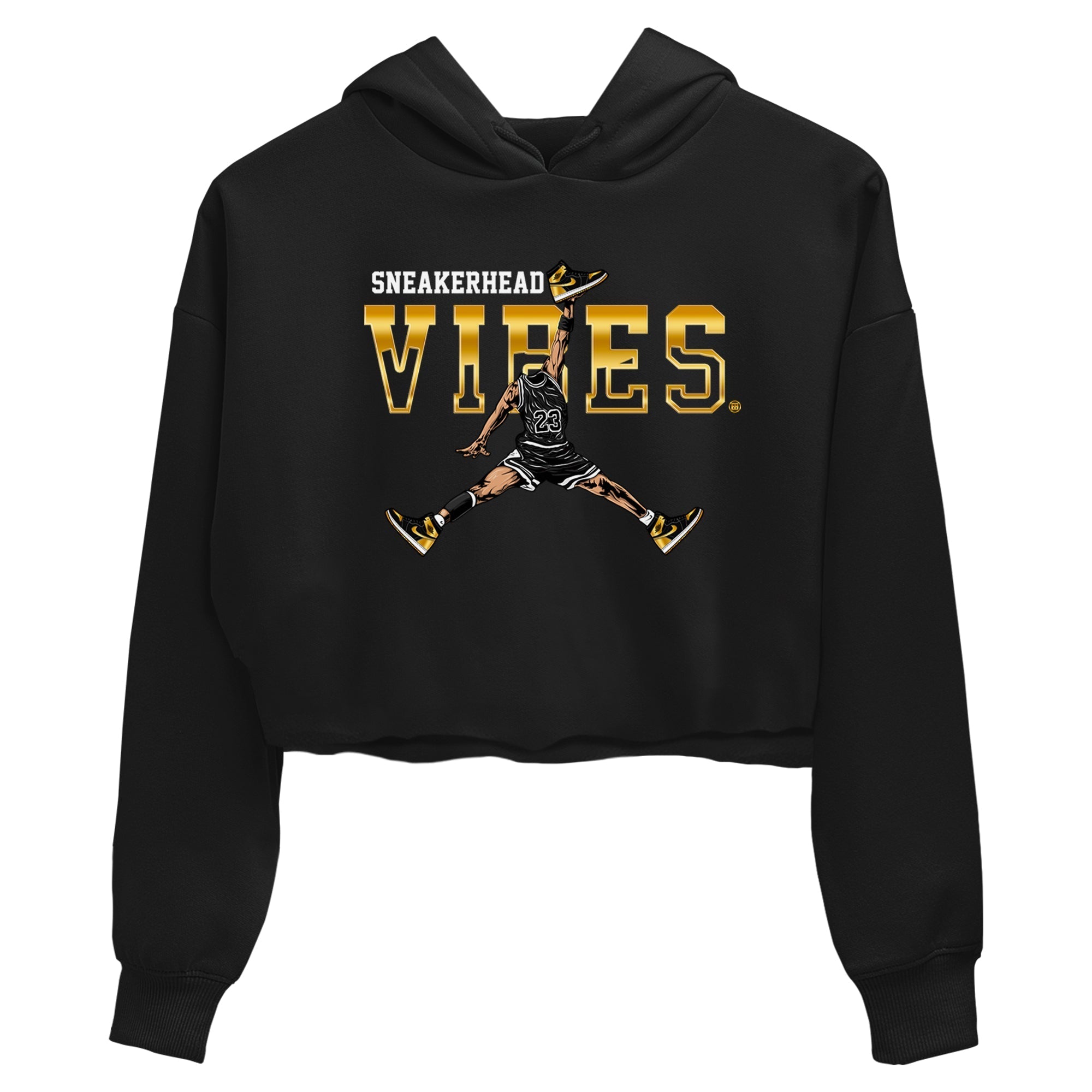 snkmatch Vibes snkmatch Women's Top - Air Jordan 1 Black Metallic Gold