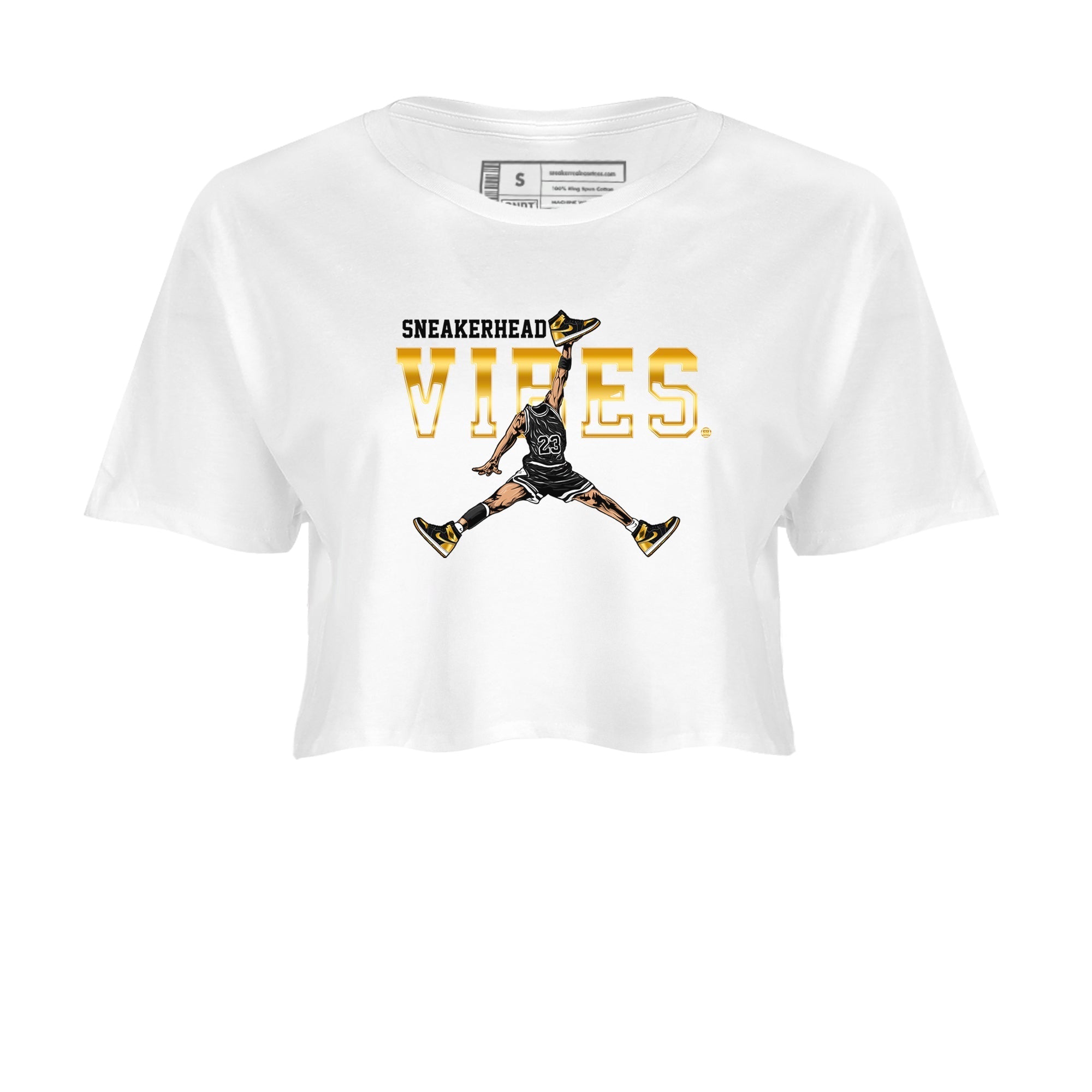 snkmatch Vibes snkmatch Women's Top - Air Jordan 1 Black Metallic Gold