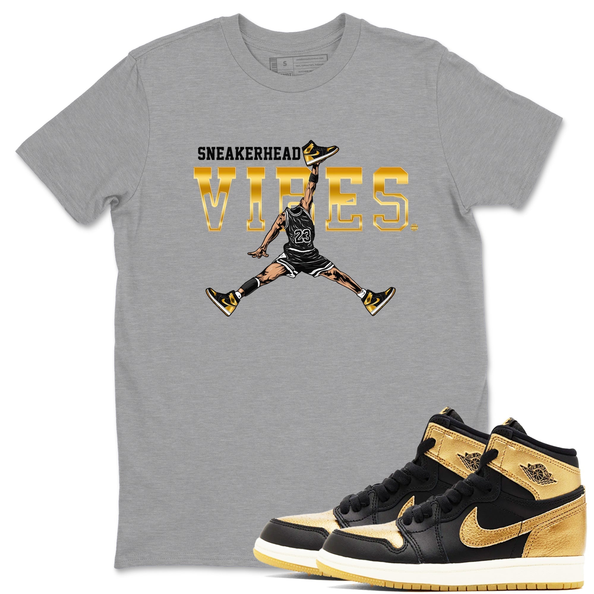 snkmatch Vibes snkmatch Tees - Air Jordan 1 Black Metallic Gold