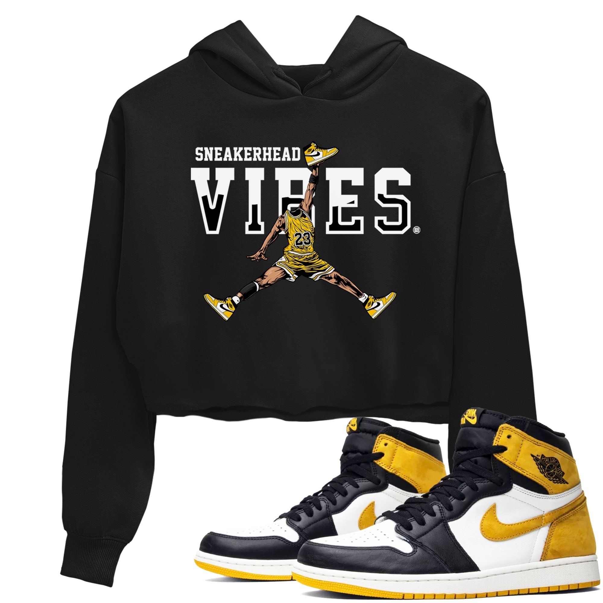 snkmatch Vibes snkmatch Women's Top - Air Jordan 1 Yellow Ochre