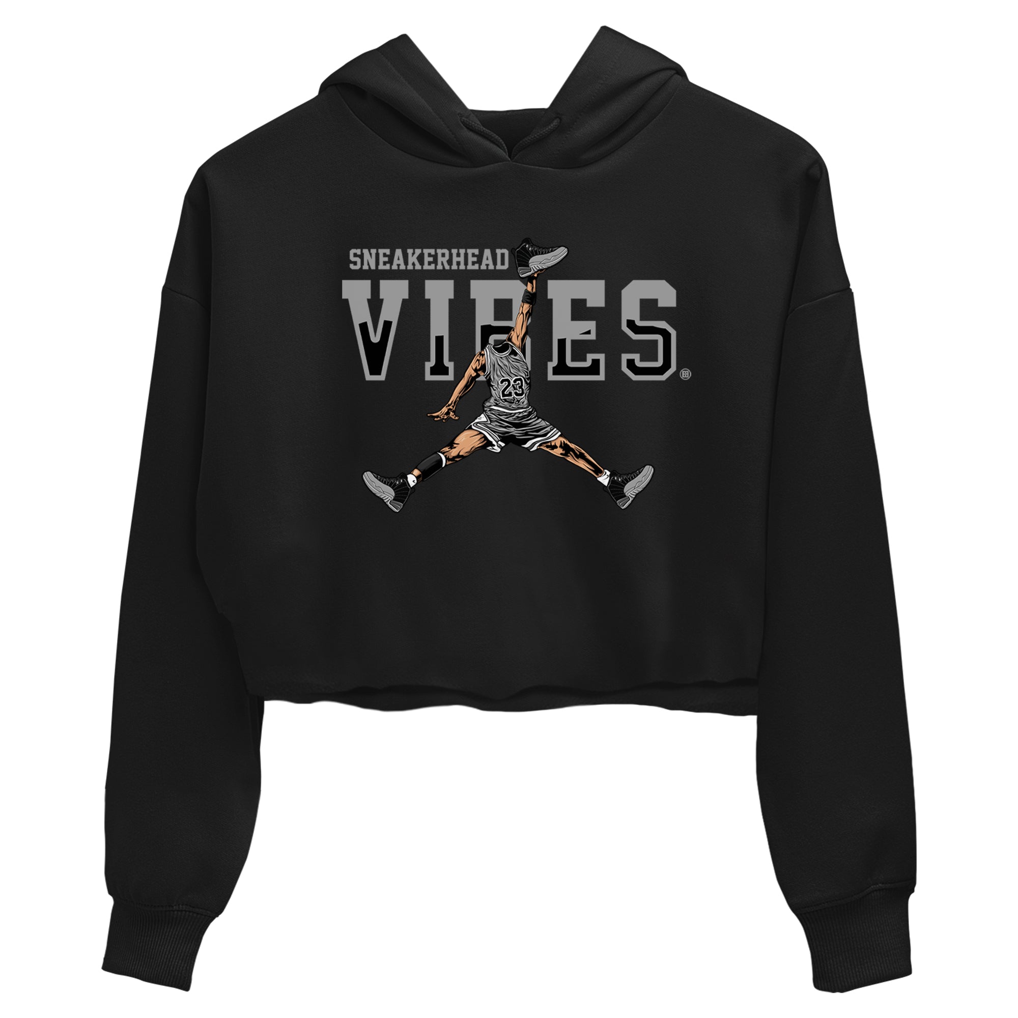 snkmatch Vibes snkmatch Women's Top - Air Jordan 12 Black Wolf Grey