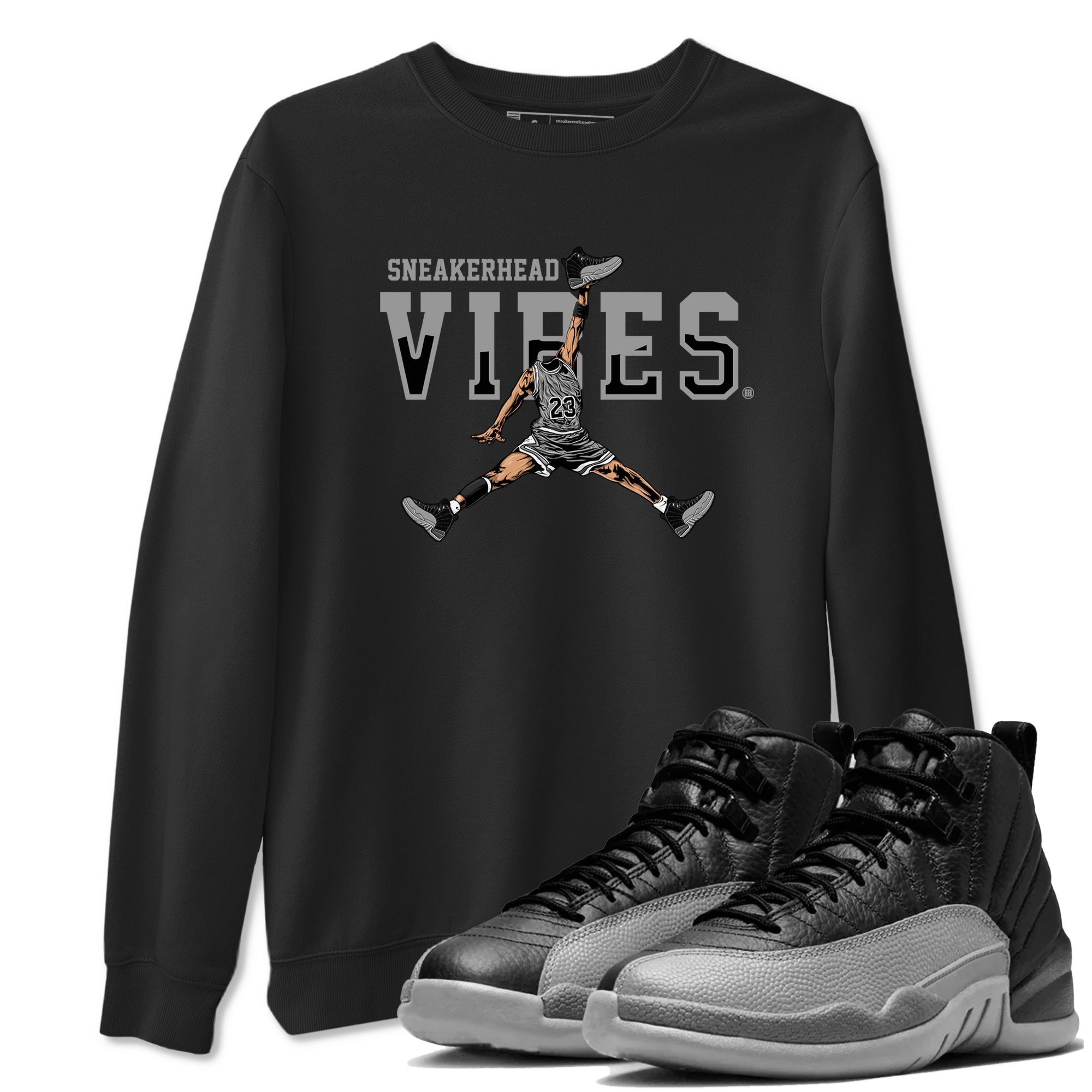 snkmatch Vibes snkmatch Tees - Air Jordan 12 Black Wolf Grey