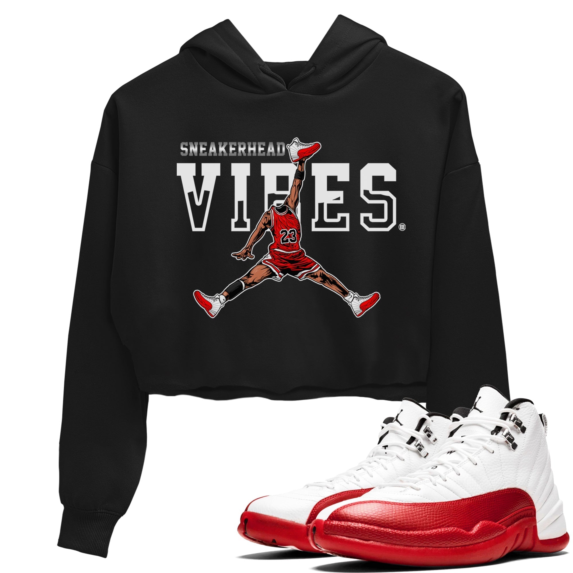 snkmatch Vibes Women's Tops - Air Jordan 12 Cherry