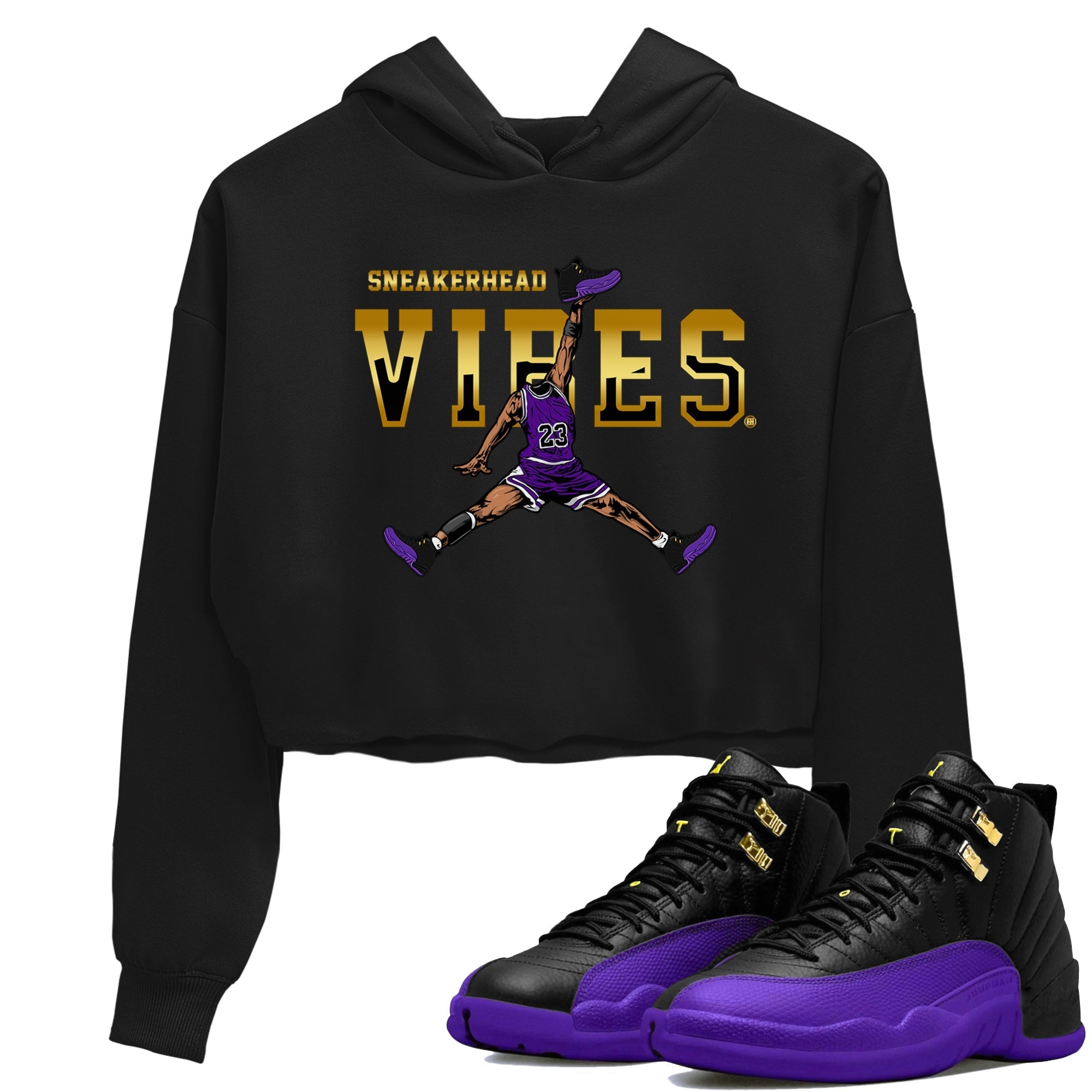 snkmatch Vibes Women's Tops - Air Jordan 12 Field Purple