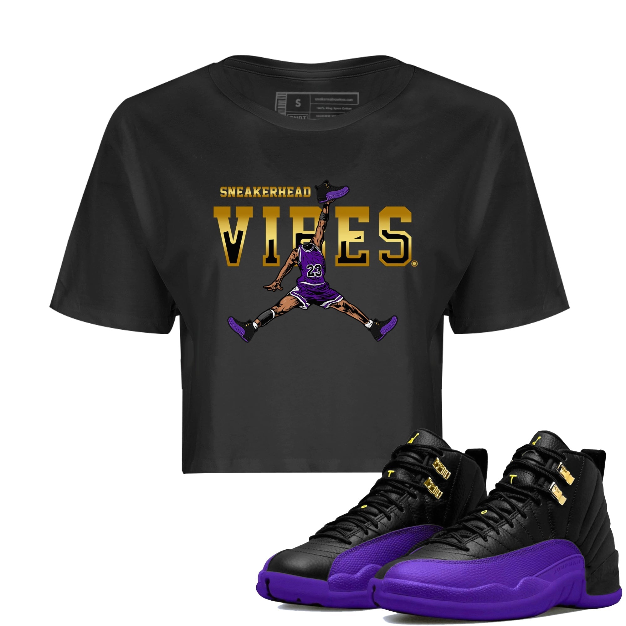 snkmatch Vibes Women's Tops - Air Jordan 12 Field Purple