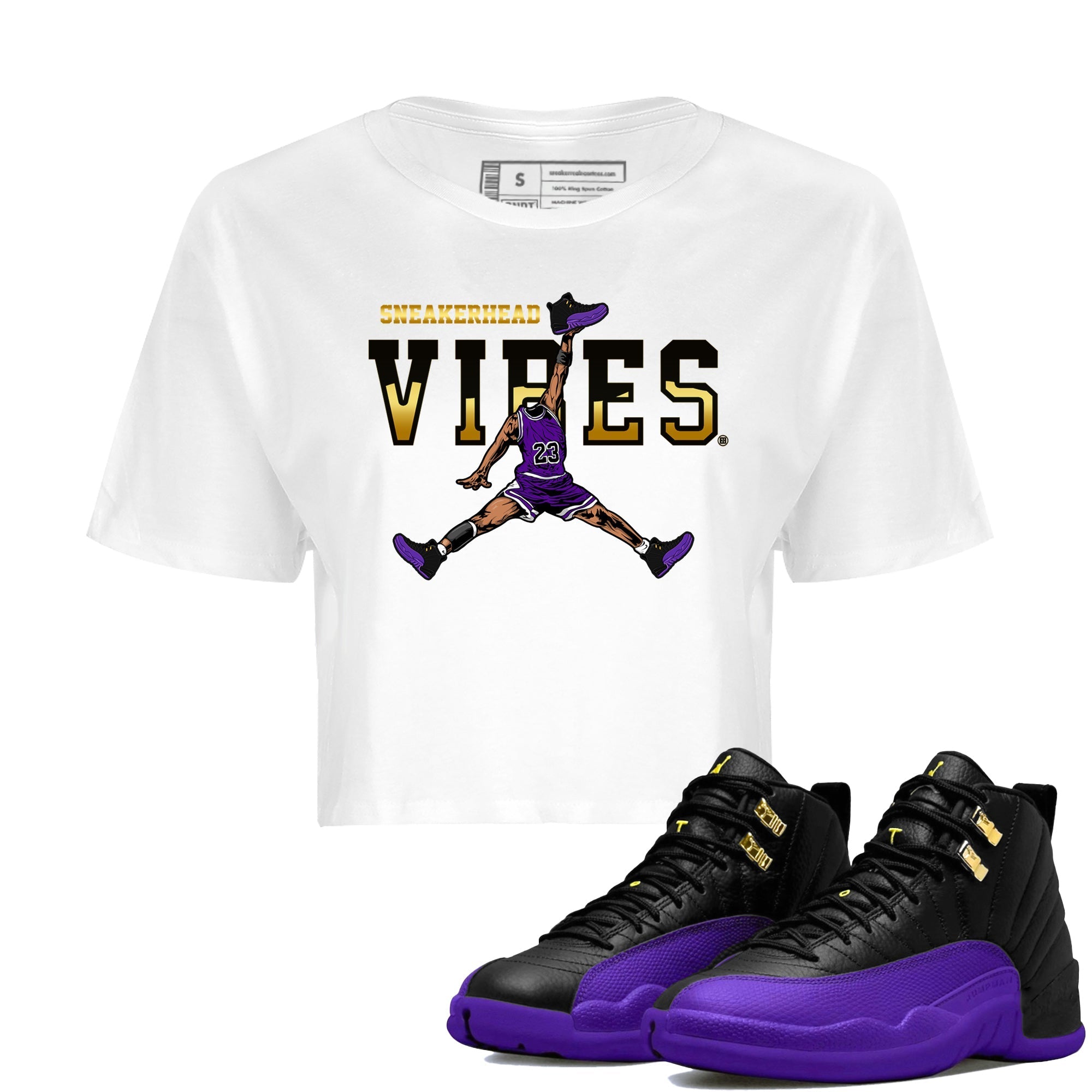 snkmatch Vibes Women's Tops - Air Jordan 12 Field Purple