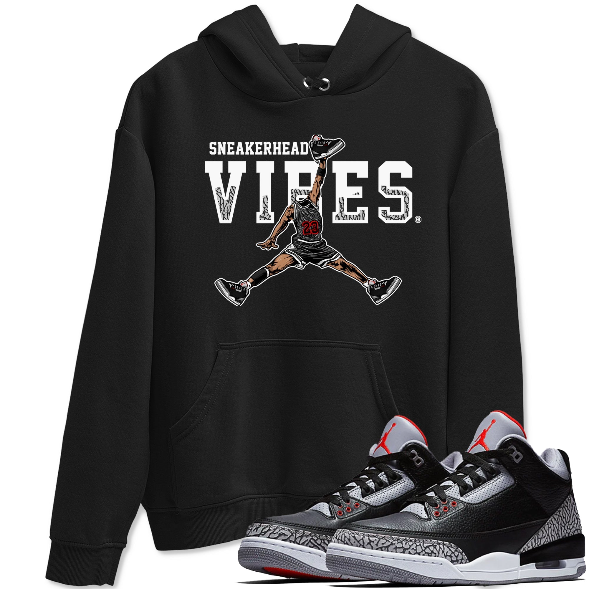 snkmatch Vibes snkmatch Tees - Air Jordan 3 Black Cement