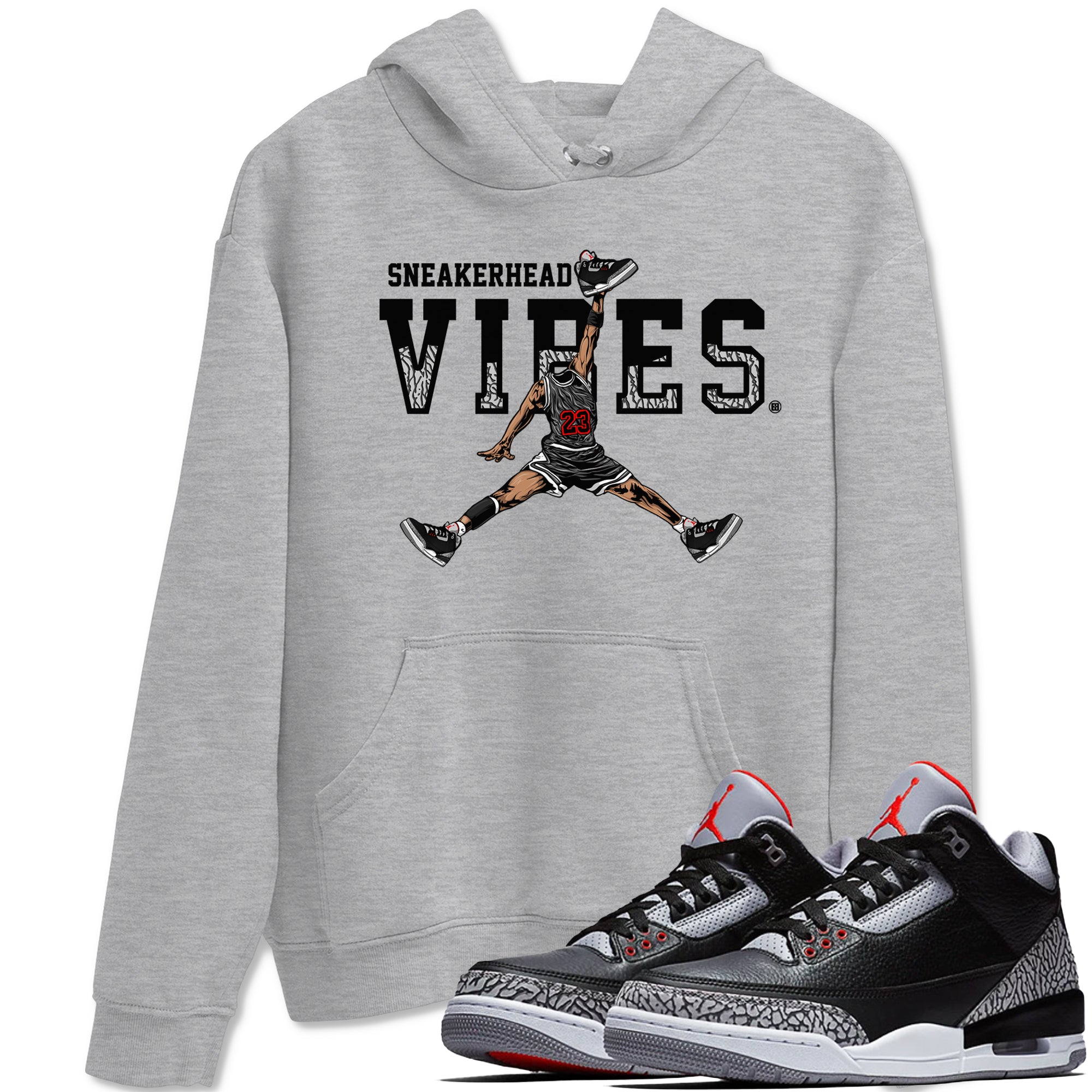 snkmatch Vibes snkmatch Tees - Air Jordan 3 Black Cement