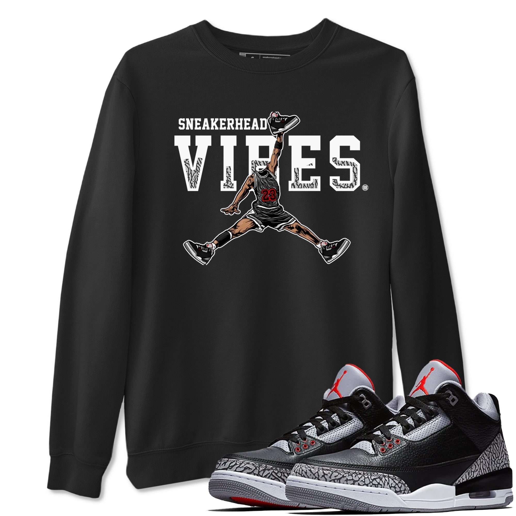 snkmatch Vibes snkmatch Tees - Air Jordan 3 Black Cement
