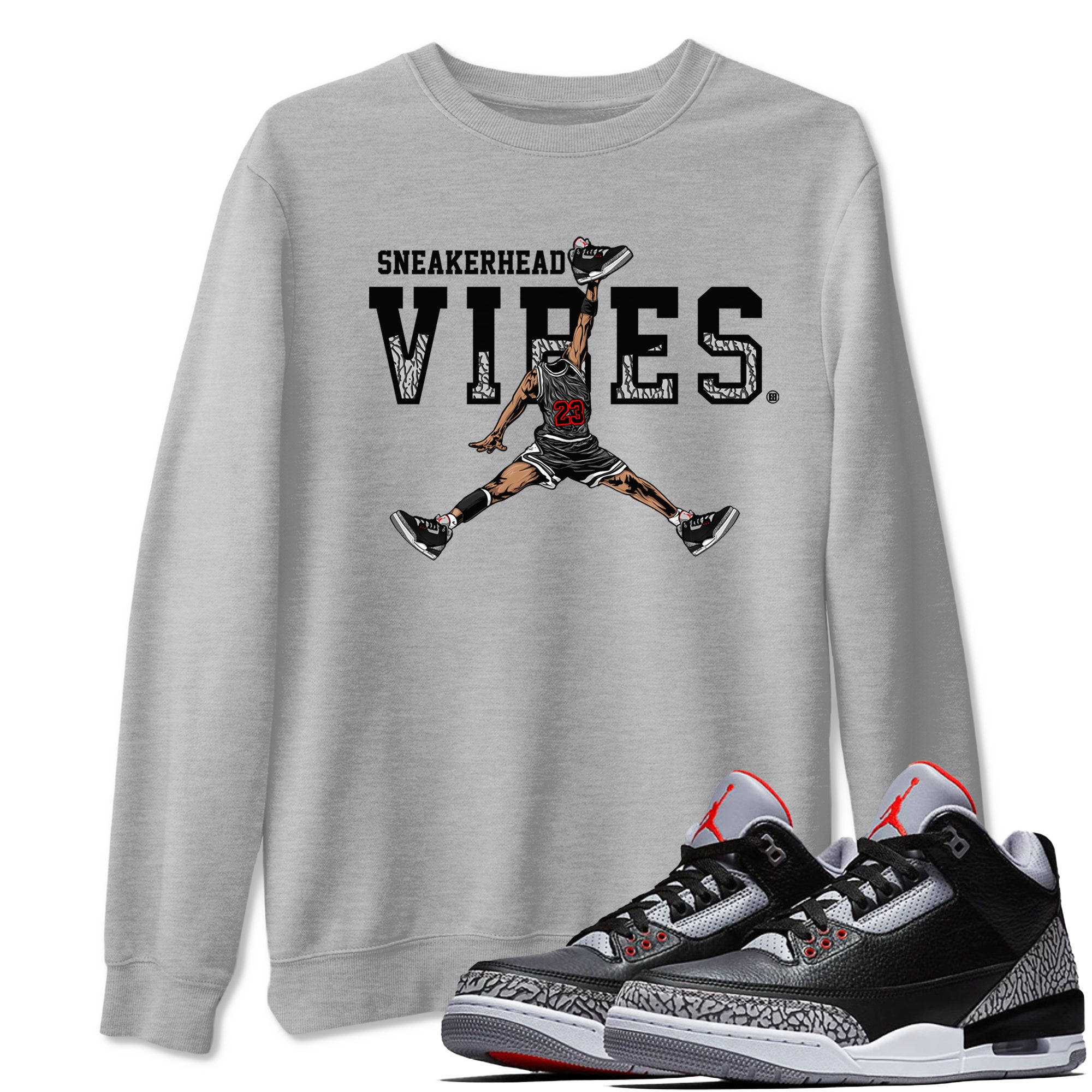 snkmatch Vibes snkmatch Tees - Air Jordan 3 Black Cement