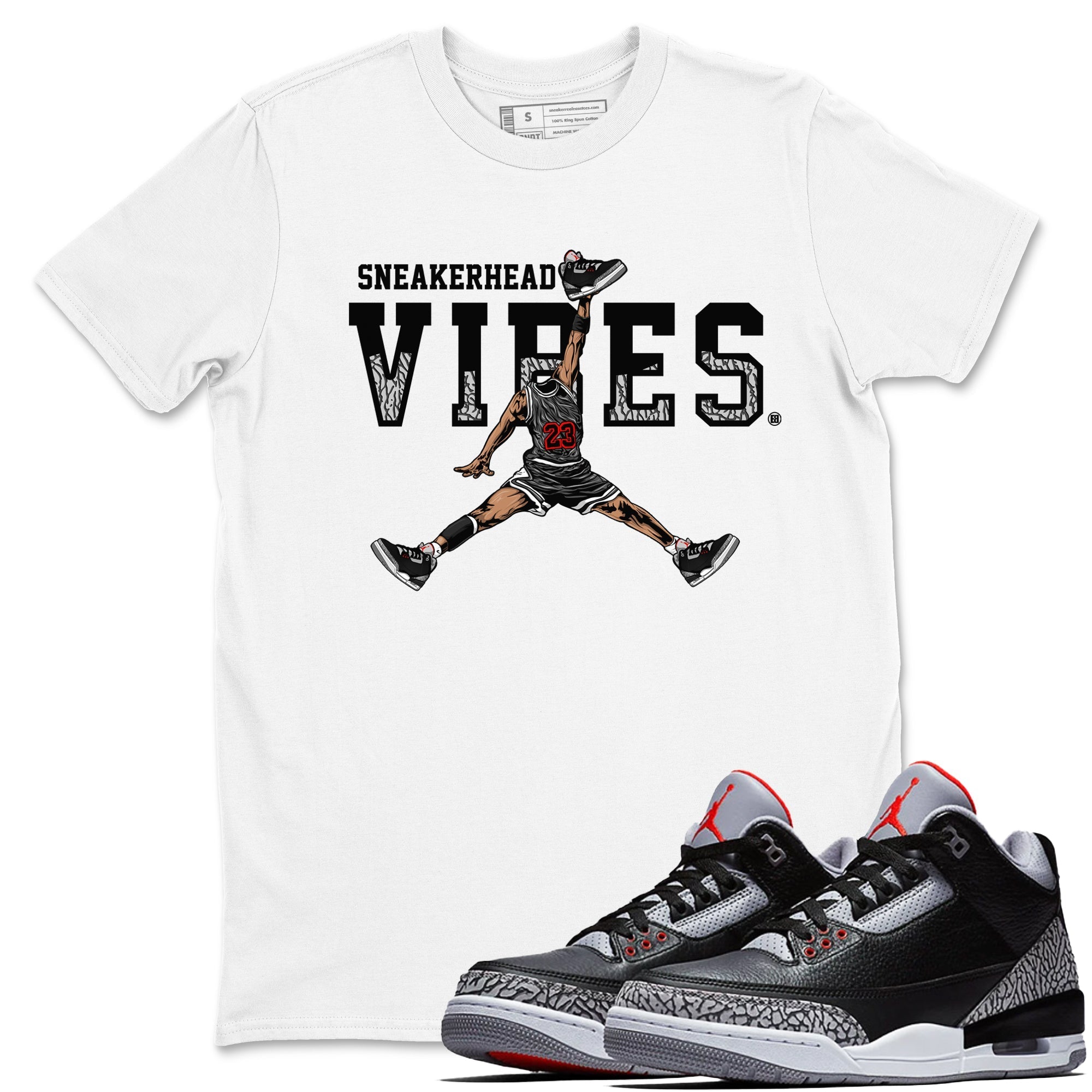 snkmatch Vibes snkmatch Tees - Air Jordan 3 Black Cement