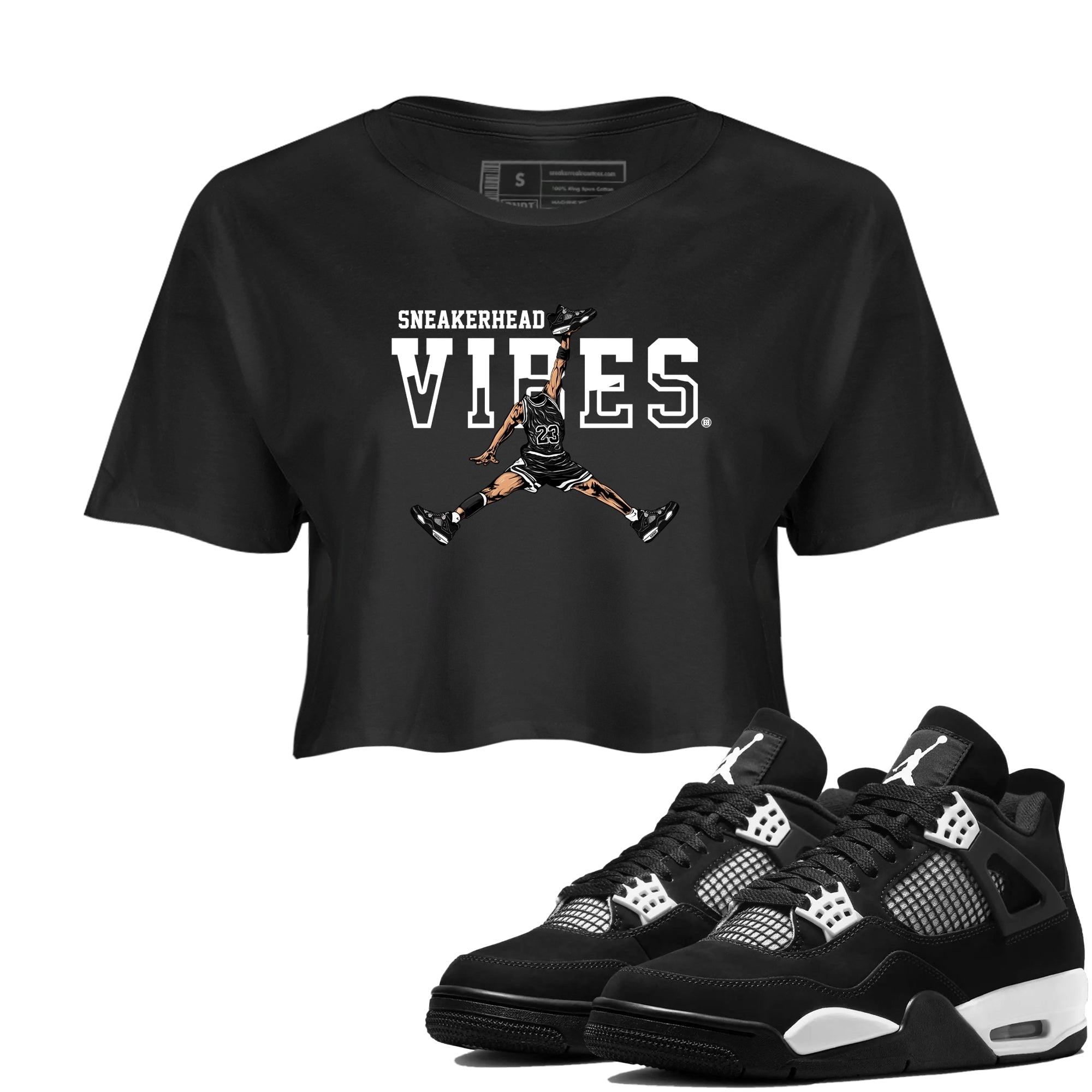 snkmatch Vibes snkmatch Women's Top - Air Jordan 4 White Thunder