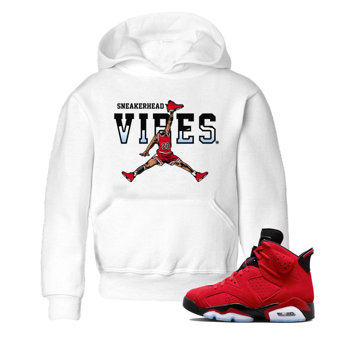 snkmatch Vibes Kids Tops - Air Jordan 6 Toro Bravo