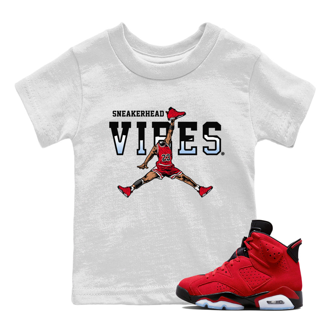 snkmatch Vibes Kids Tops - Air Jordan 6 Toro Bravo