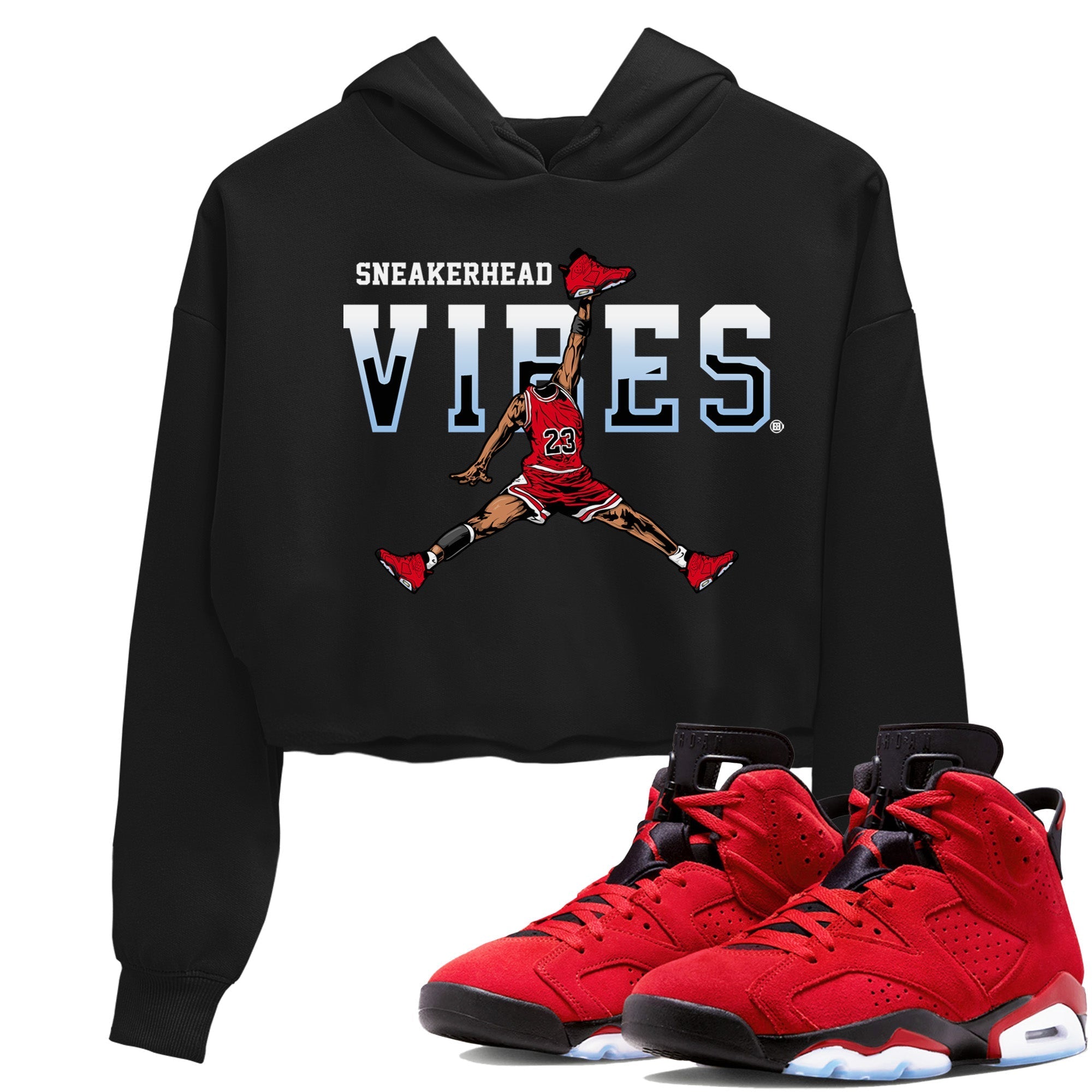 snkmatch Vibes Women's Tops - Air Jordan 6 Toro Bravo