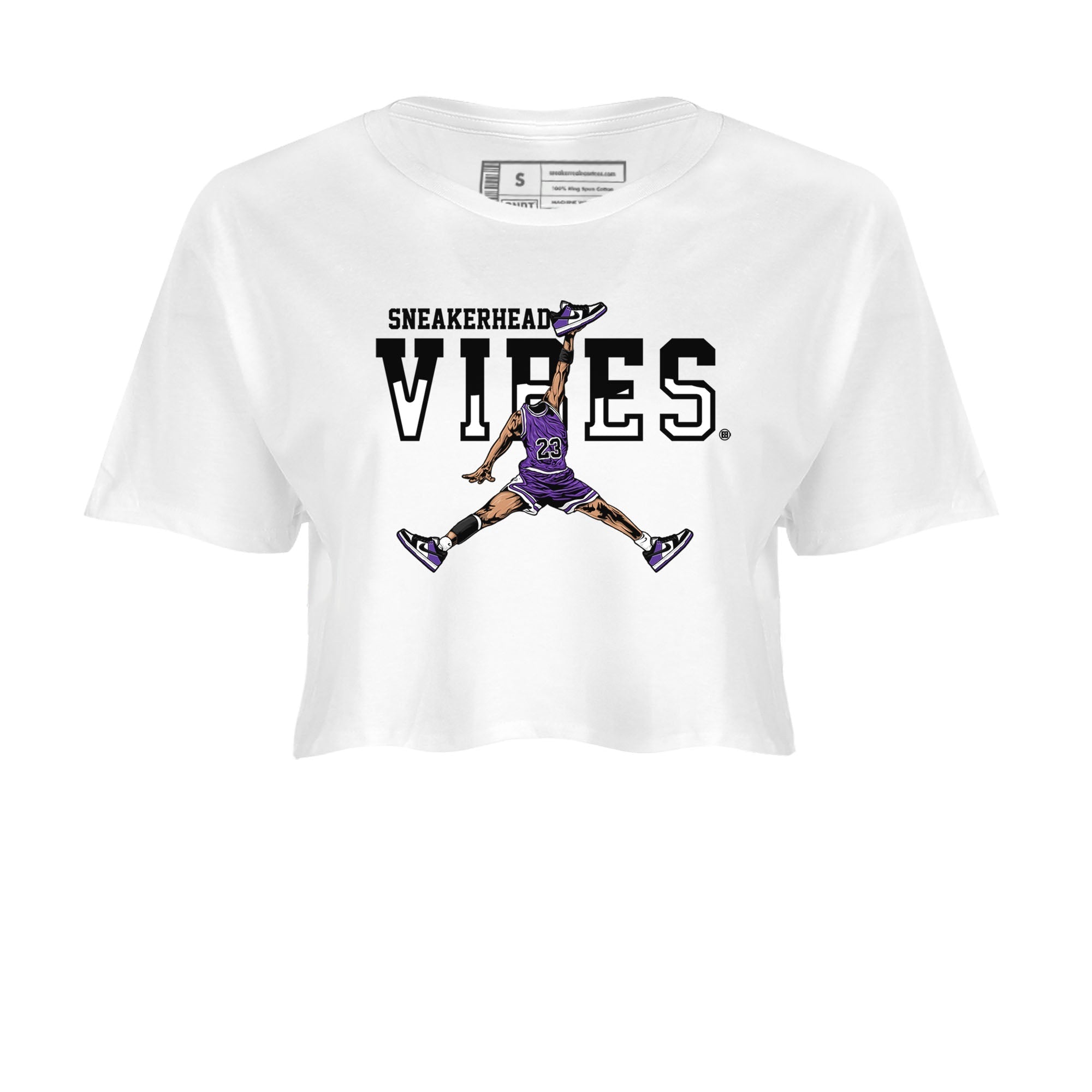 snkmatch Vibes snkmatch Tees Crop Top - Dunk Low Court Purple