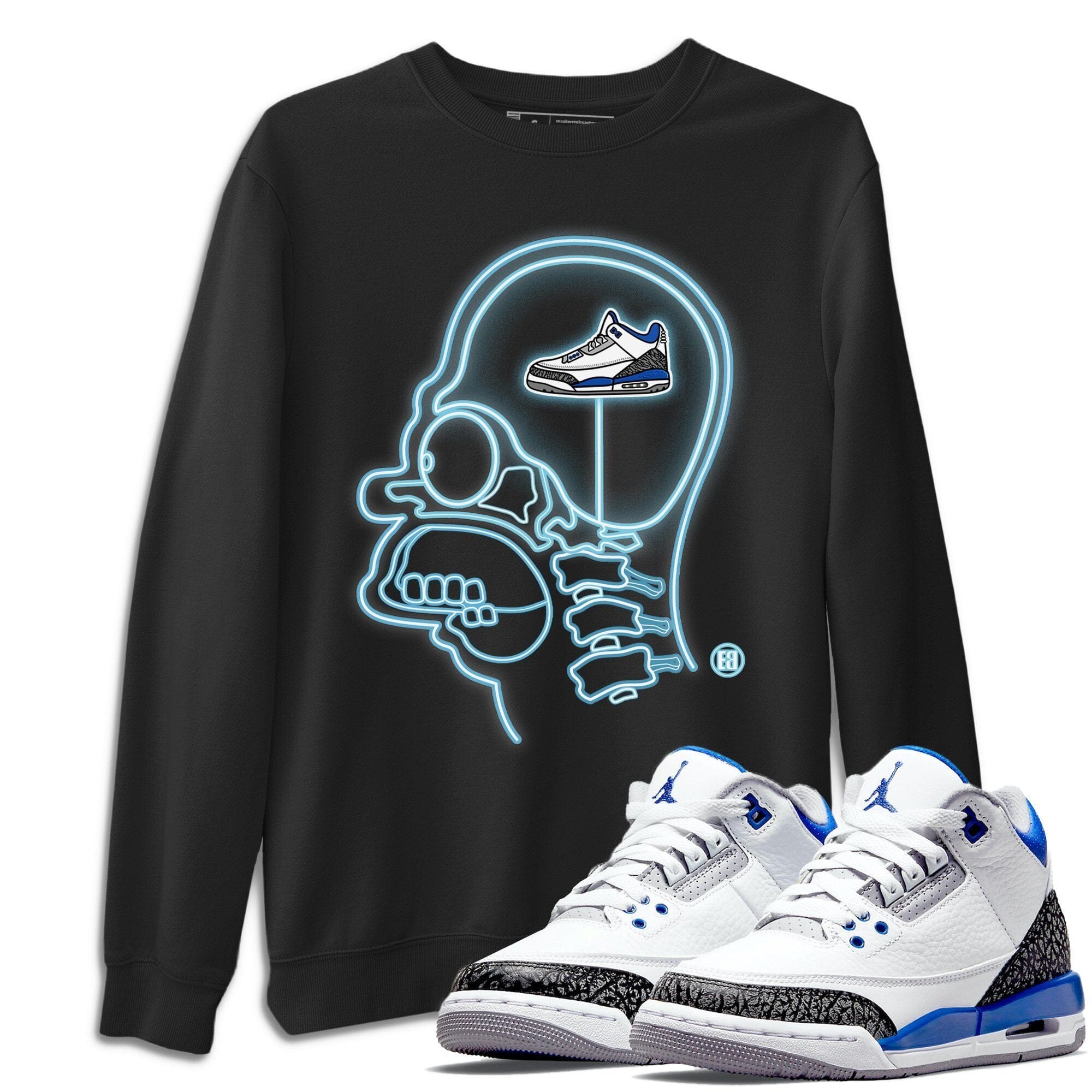 snkmatch Xray Unisex Tops - Air Jordan 3 Racer Blue