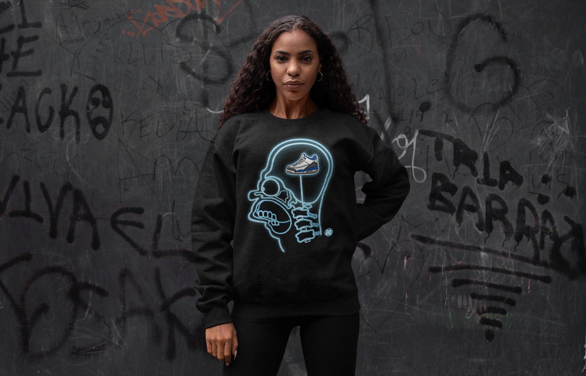 snkmatch Xray Unisex Tops - Air Jordan 3 Racer Blue