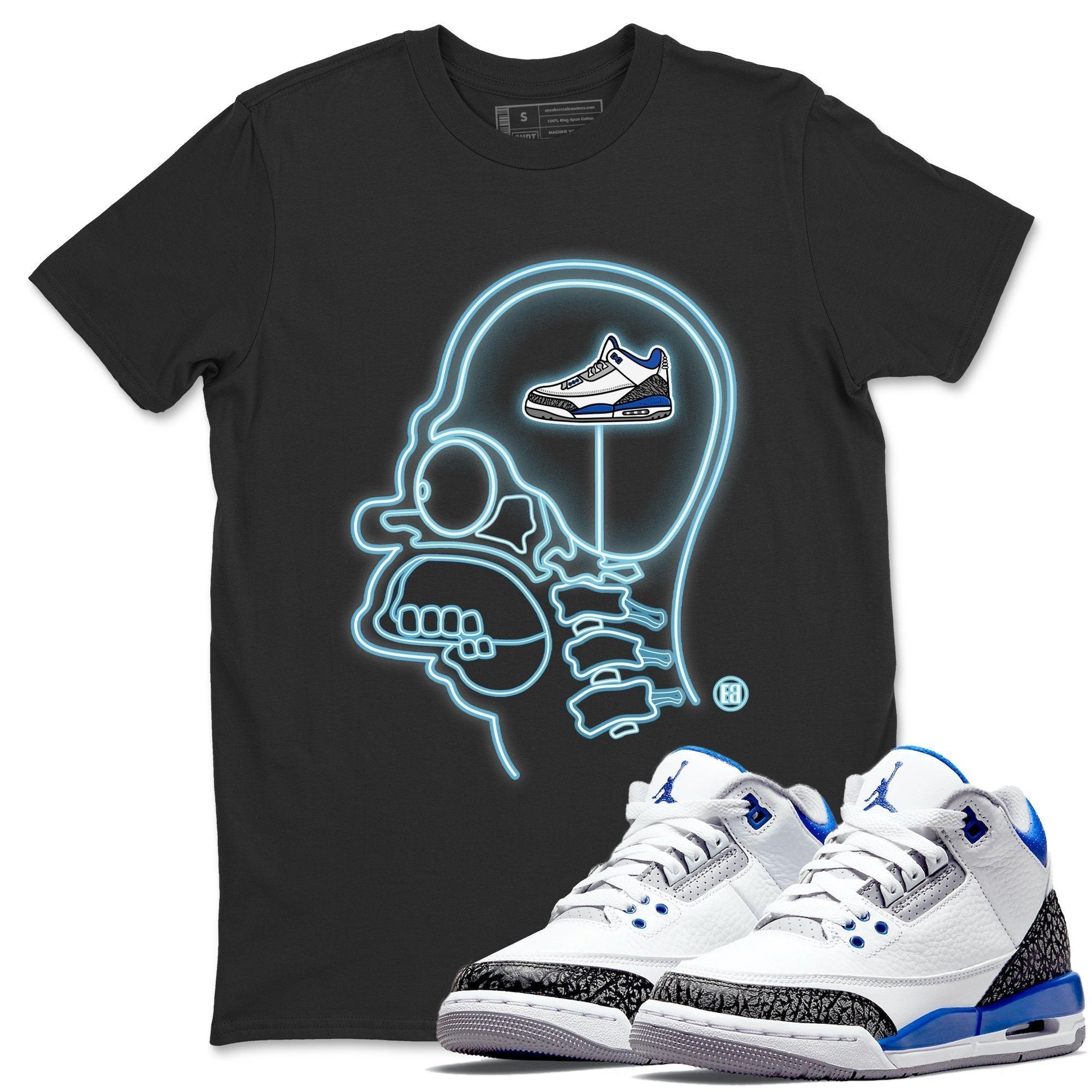 snkmatch Xray Unisex Tops - Air Jordan 3 Racer Blue