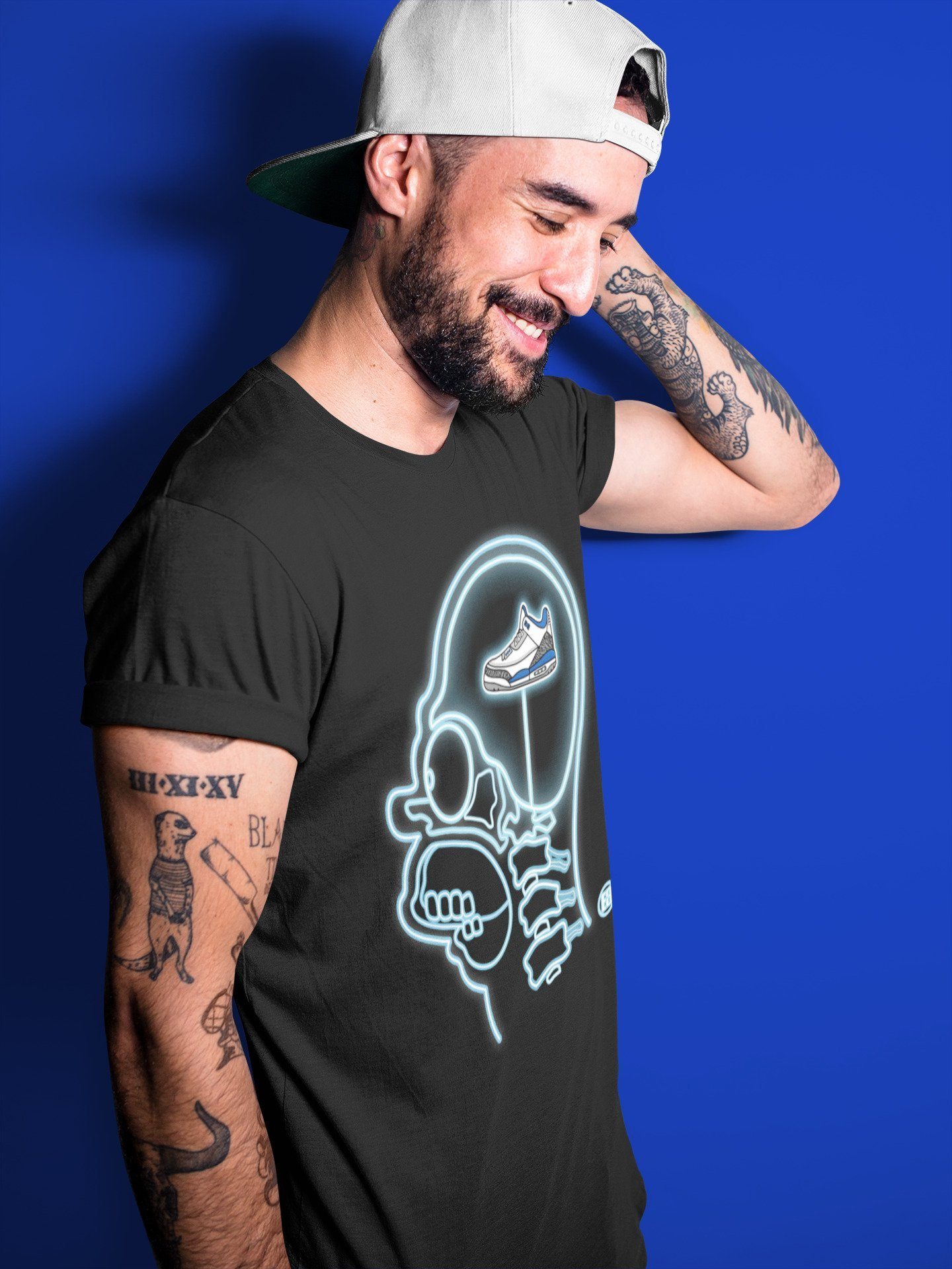 snkmatch Xray Unisex Tops - Air Jordan 3 Racer Blue