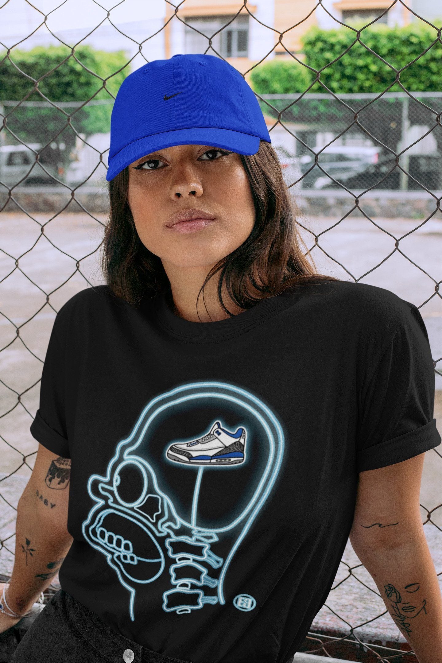 snkmatch Xray Unisex Tops - Air Jordan 3 Racer Blue