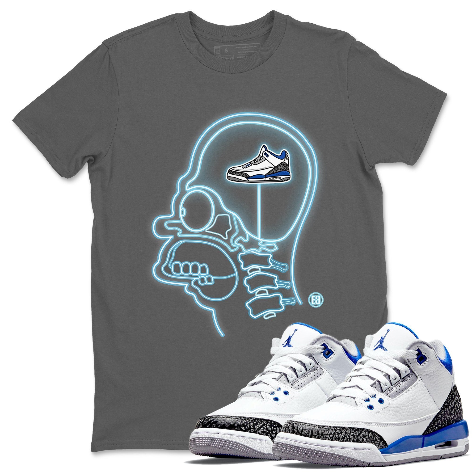 snkmatch Xray Unisex Tops - Air Jordan 3 Racer Blue