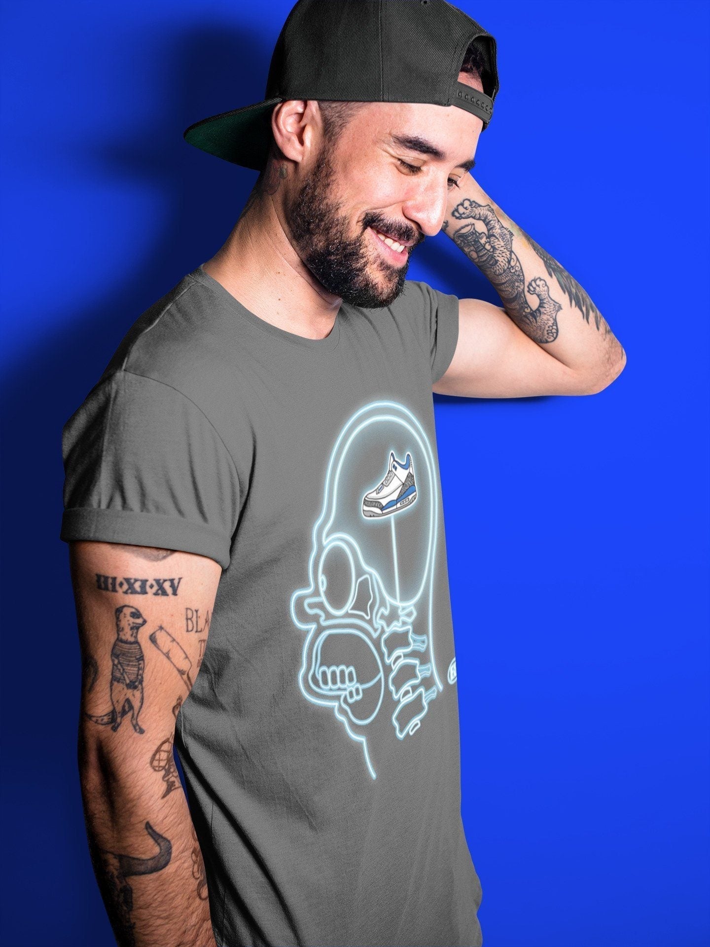 snkmatch Xray Unisex Tops - Air Jordan 3 Racer Blue