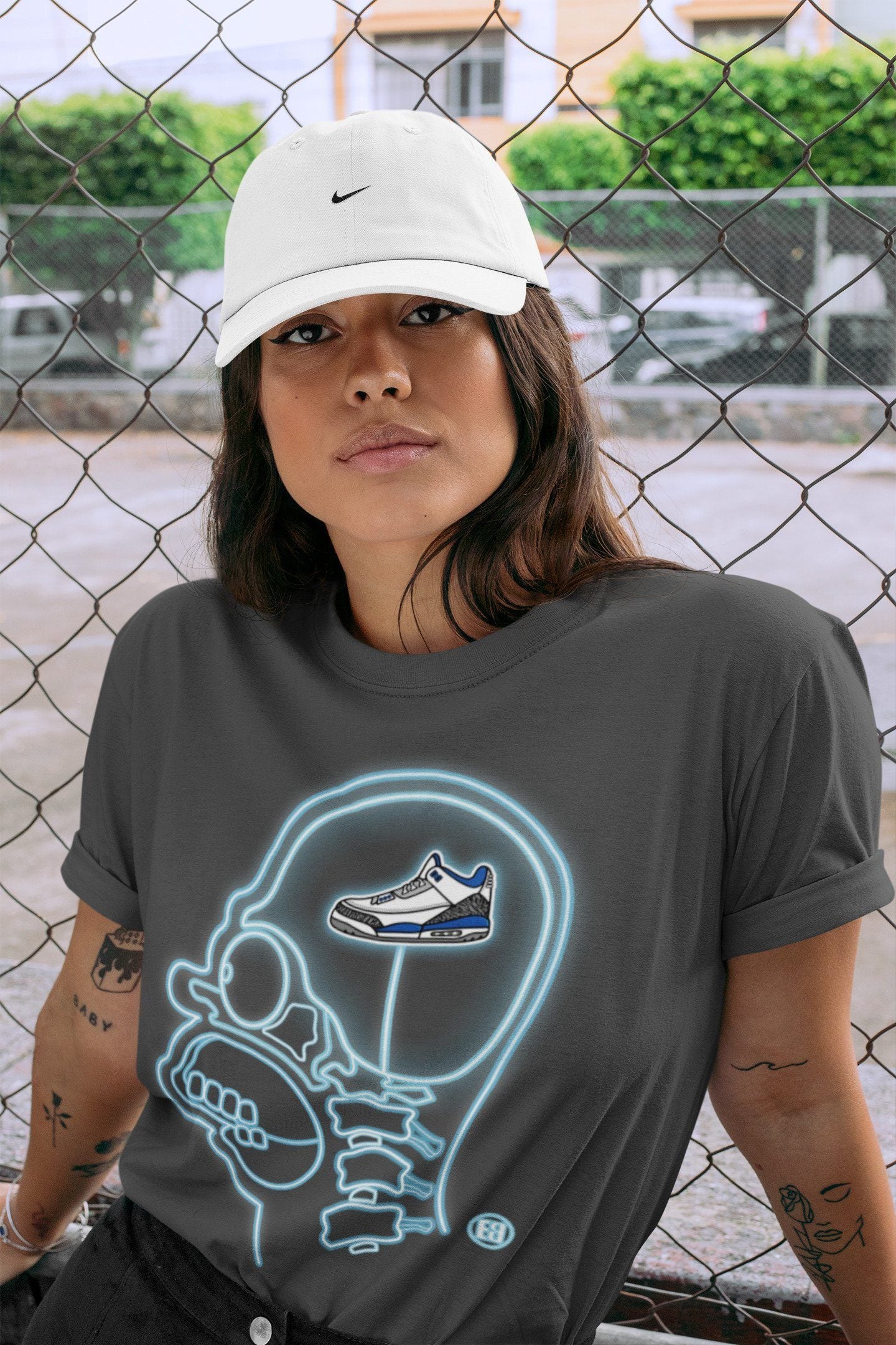 snkmatch Xray Unisex Tops - Air Jordan 3 Racer Blue