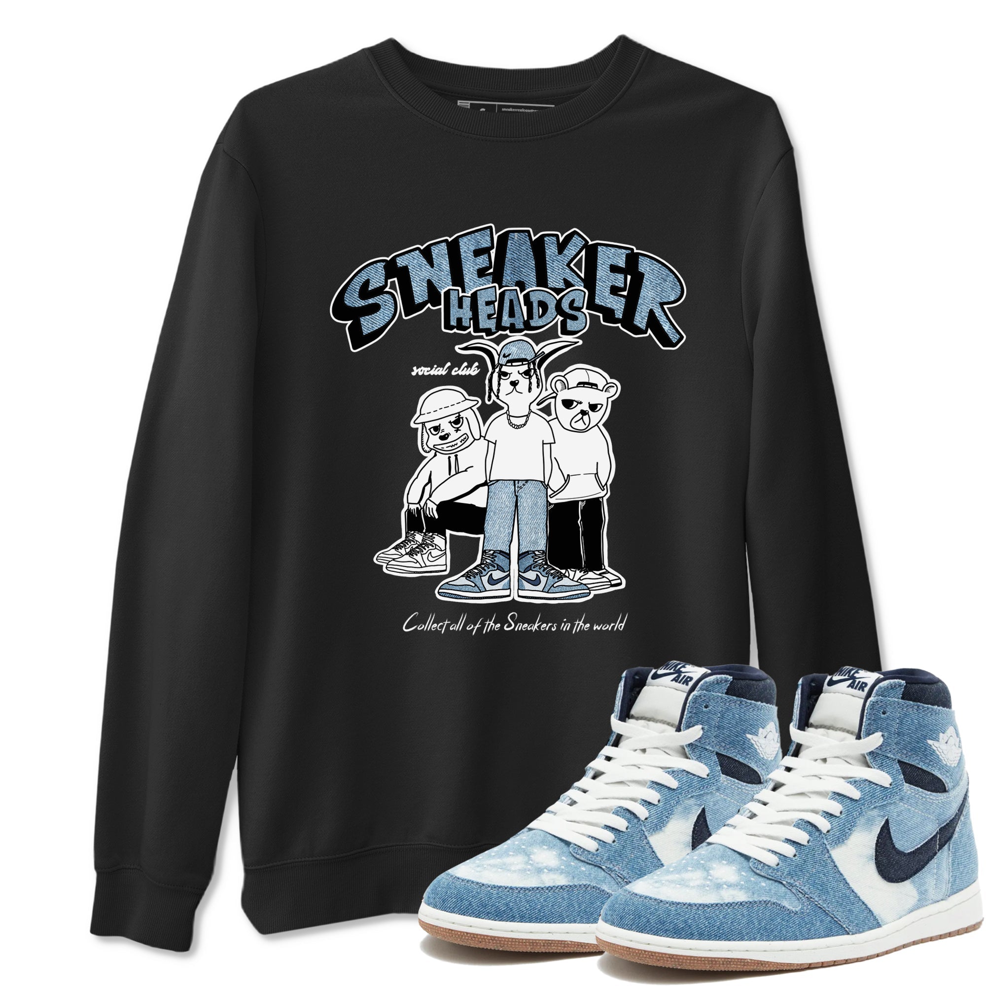 snkmatchs Social Club snkmatch Tees - Air Jordan 1 Denim 2024