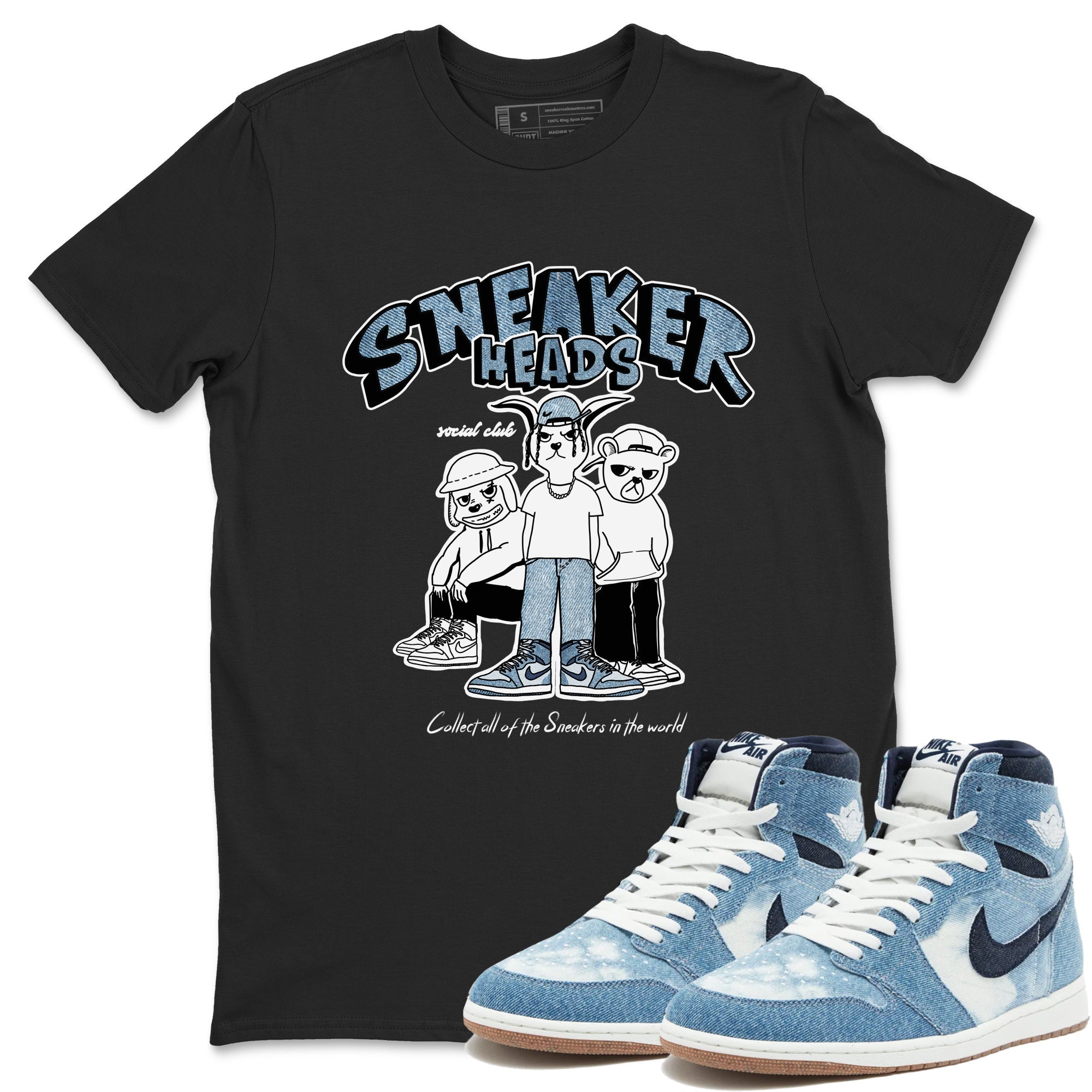snkmatchs Social Club snkmatch Tees - Air Jordan 1 Denim 2024