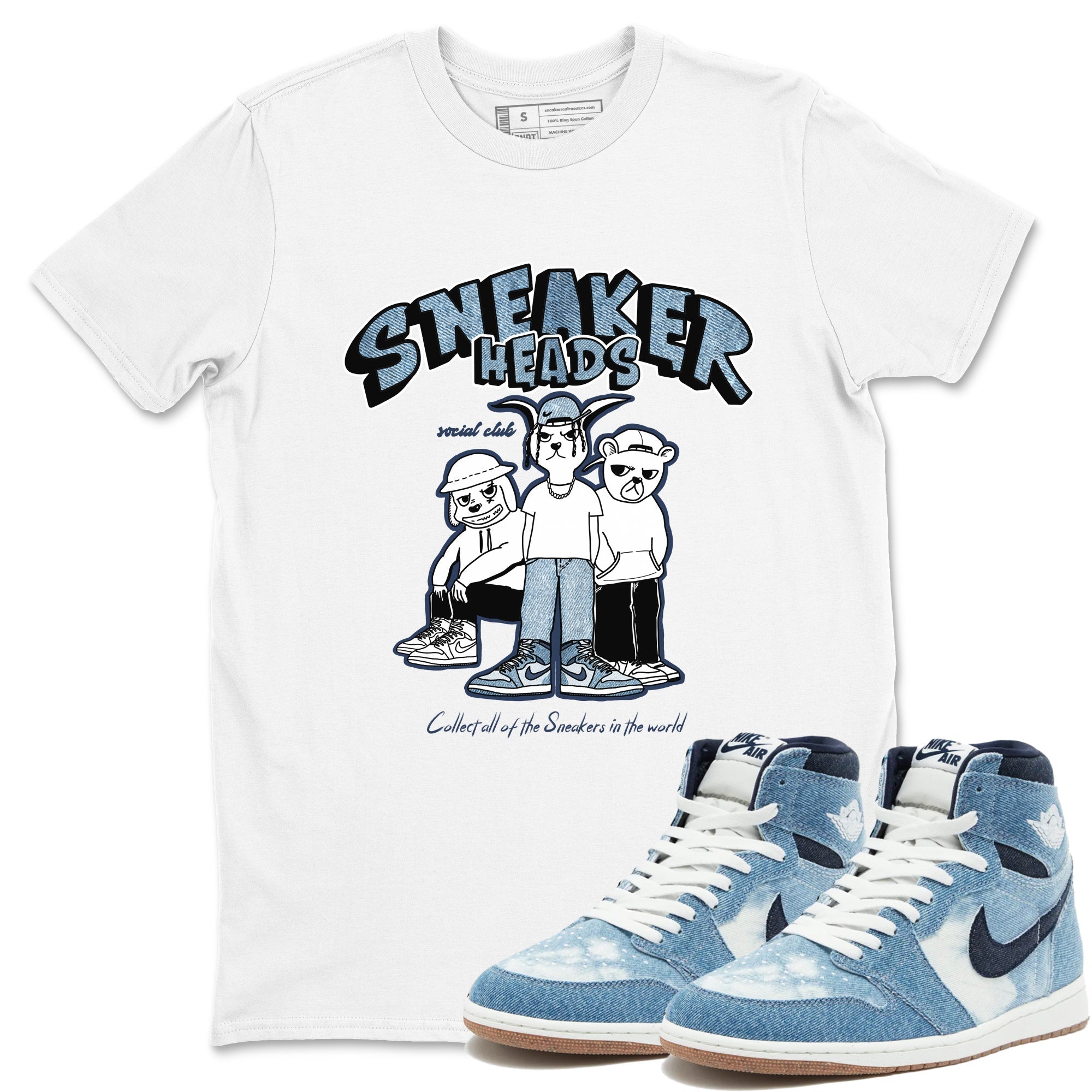 snkmatchs Social Club snkmatch Tees - Air Jordan 1 Denim 2024