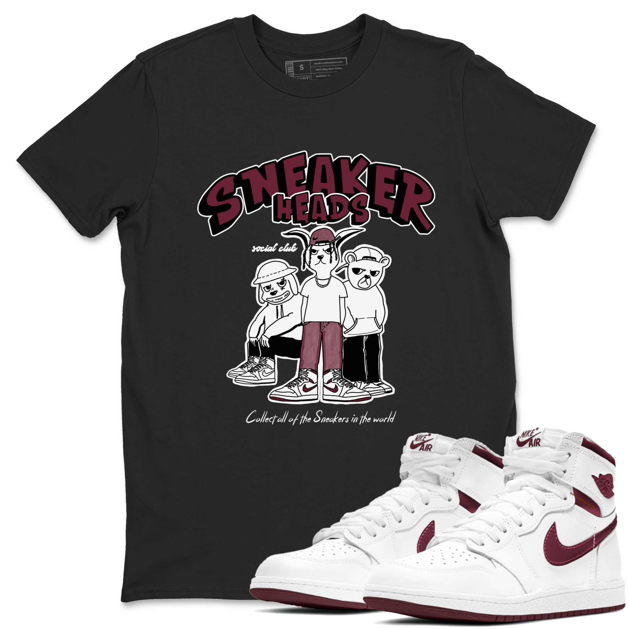 snkmatchs Social Club snkmatch Tees - Air Jordan 1 Metallic Burgundy