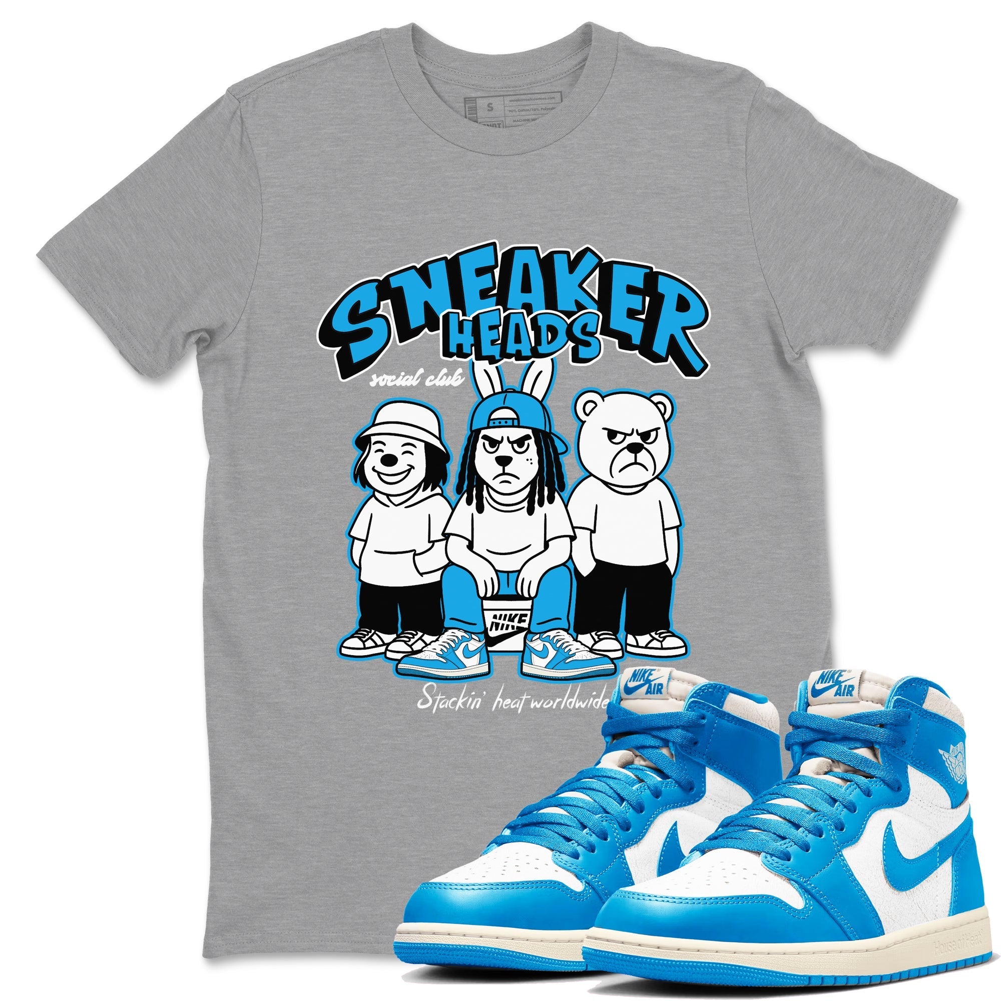 snkmatchs Social Club snkmatch Tees - Air Jordan 1 UNC reimagined