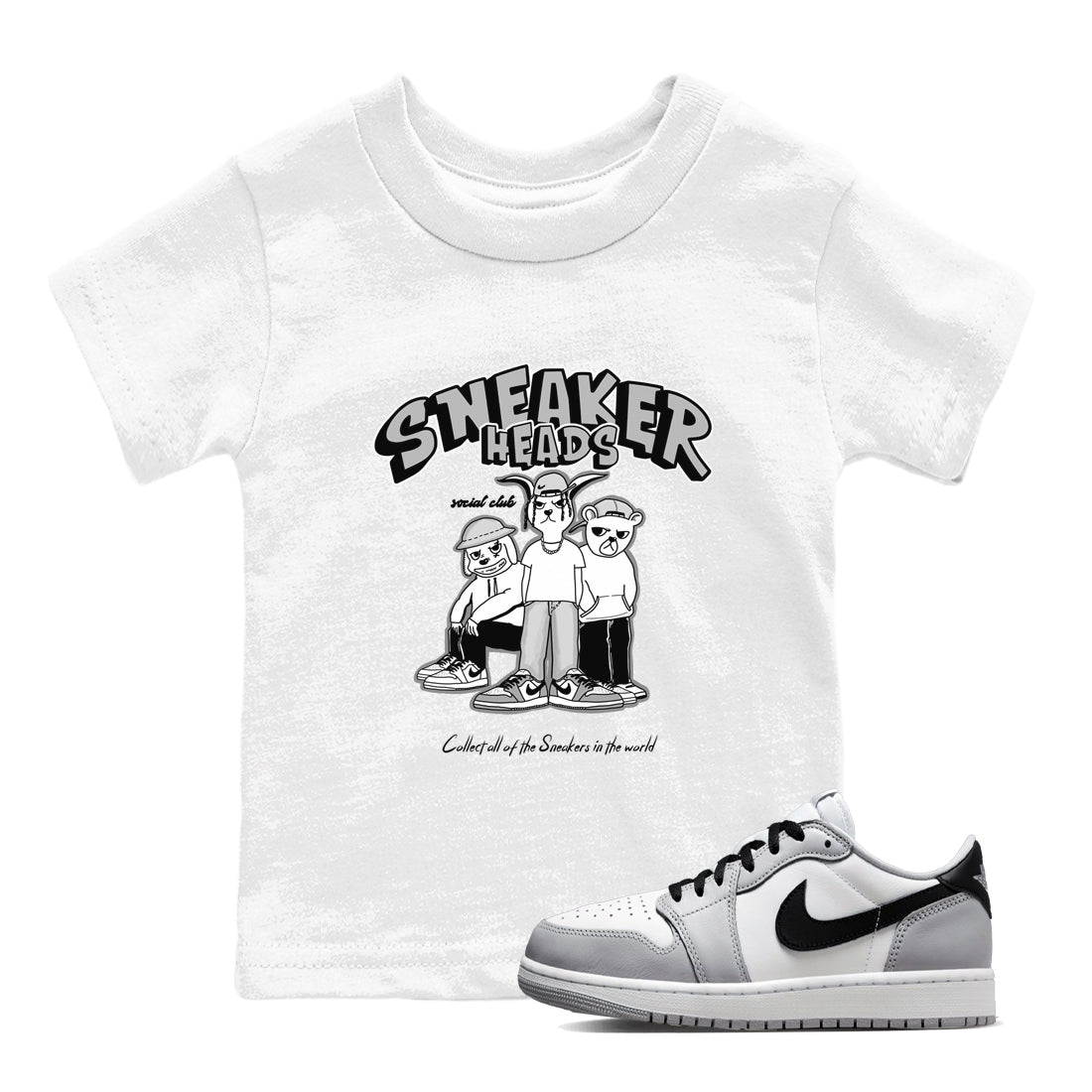 snkmatchs Social Club snkmatch Tees Kids - Air Jordan 1 Wolf Grey