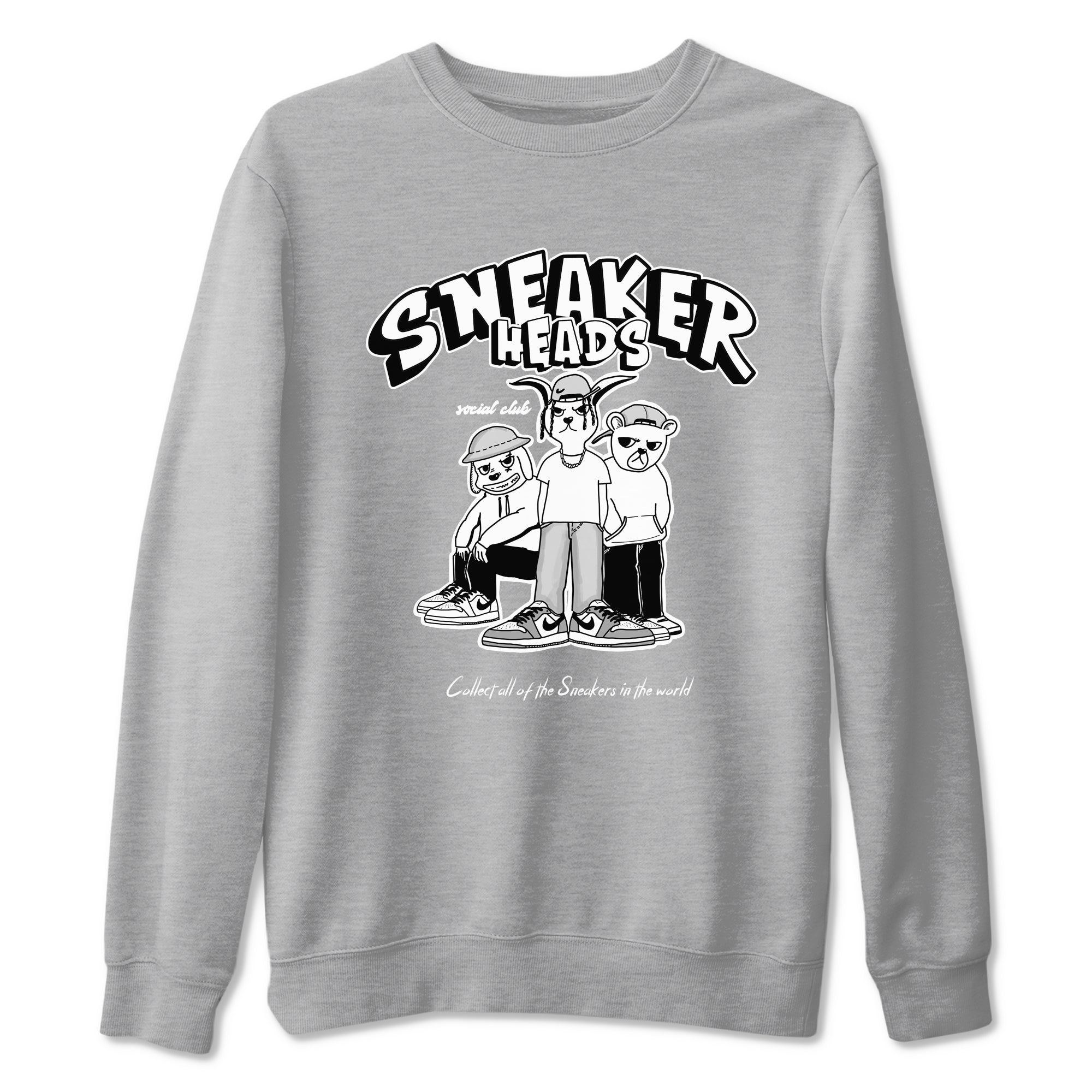 snkmatchs Social Club snkmatch Tees - Air Jordan 1 Wolf Grey