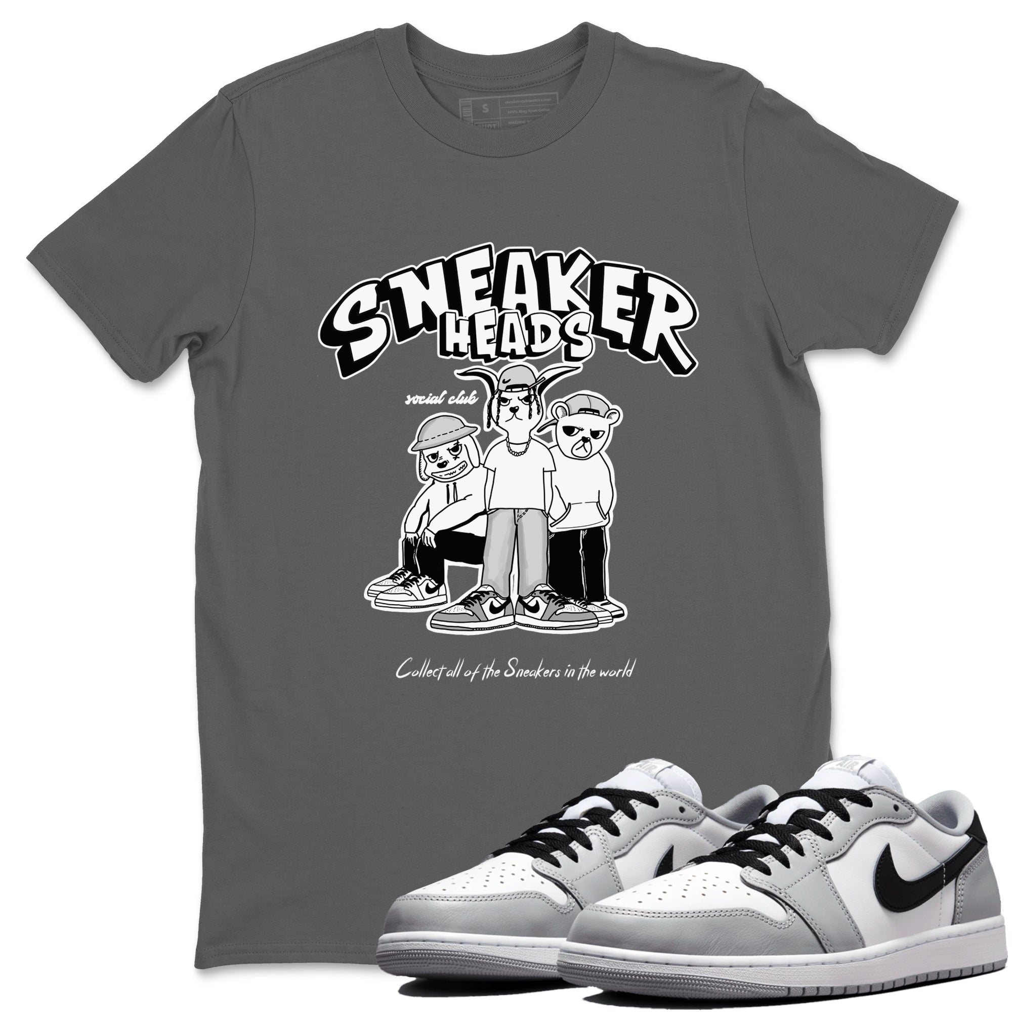 snkmatchs Social Club snkmatch Tees - Air Jordan 1 Wolf Grey